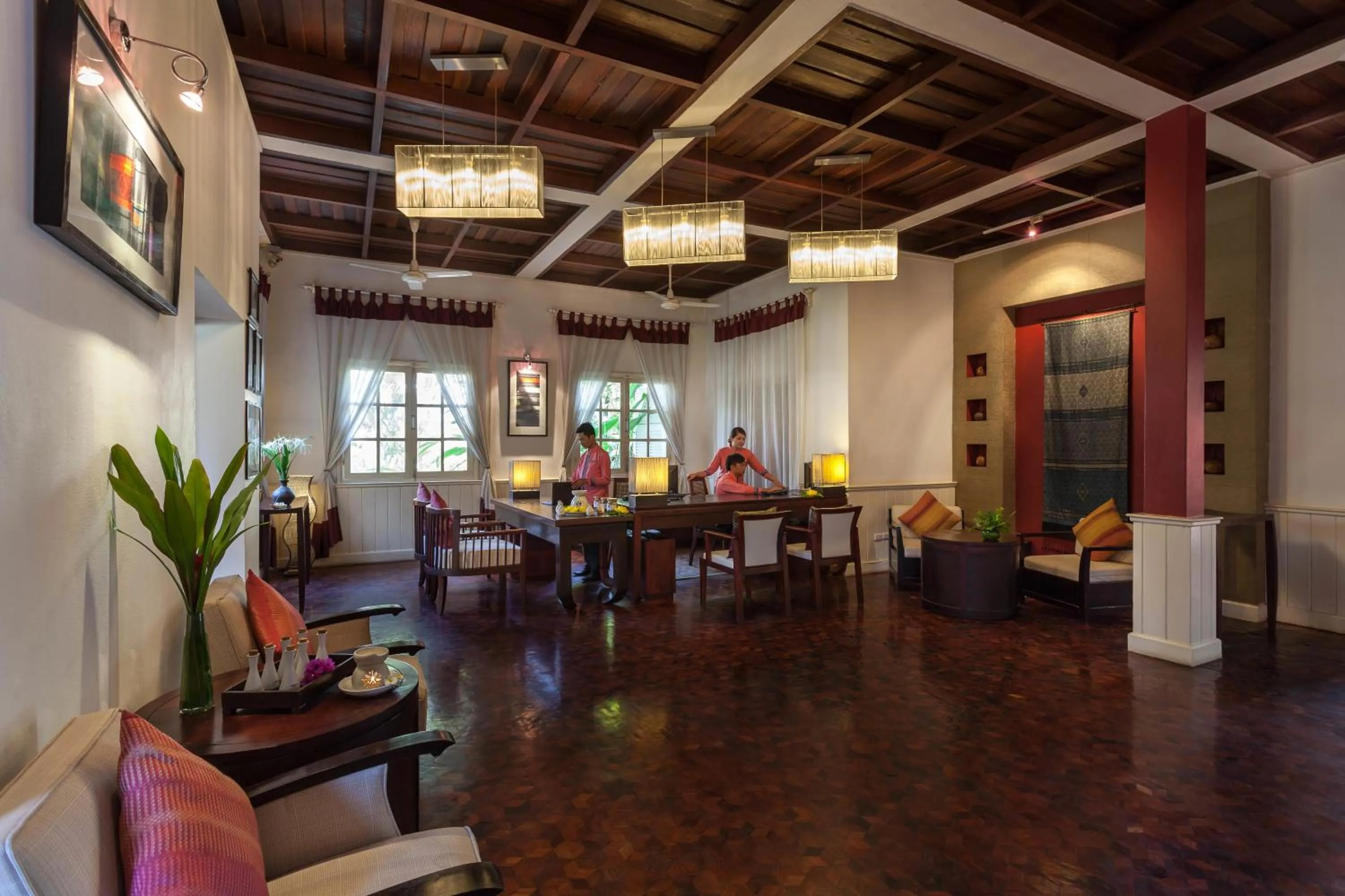 Lobby or reception in Homm Souvannaphoum Luang Prabang, part of Banyan Group