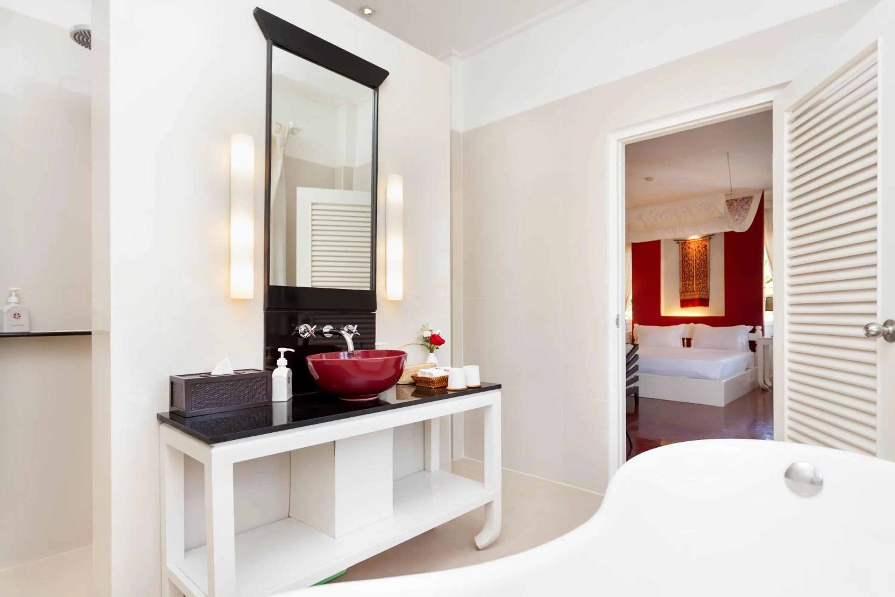 Bathroom, Bed in Homm Souvannaphoum Luang Prabang, part of Banyan Group