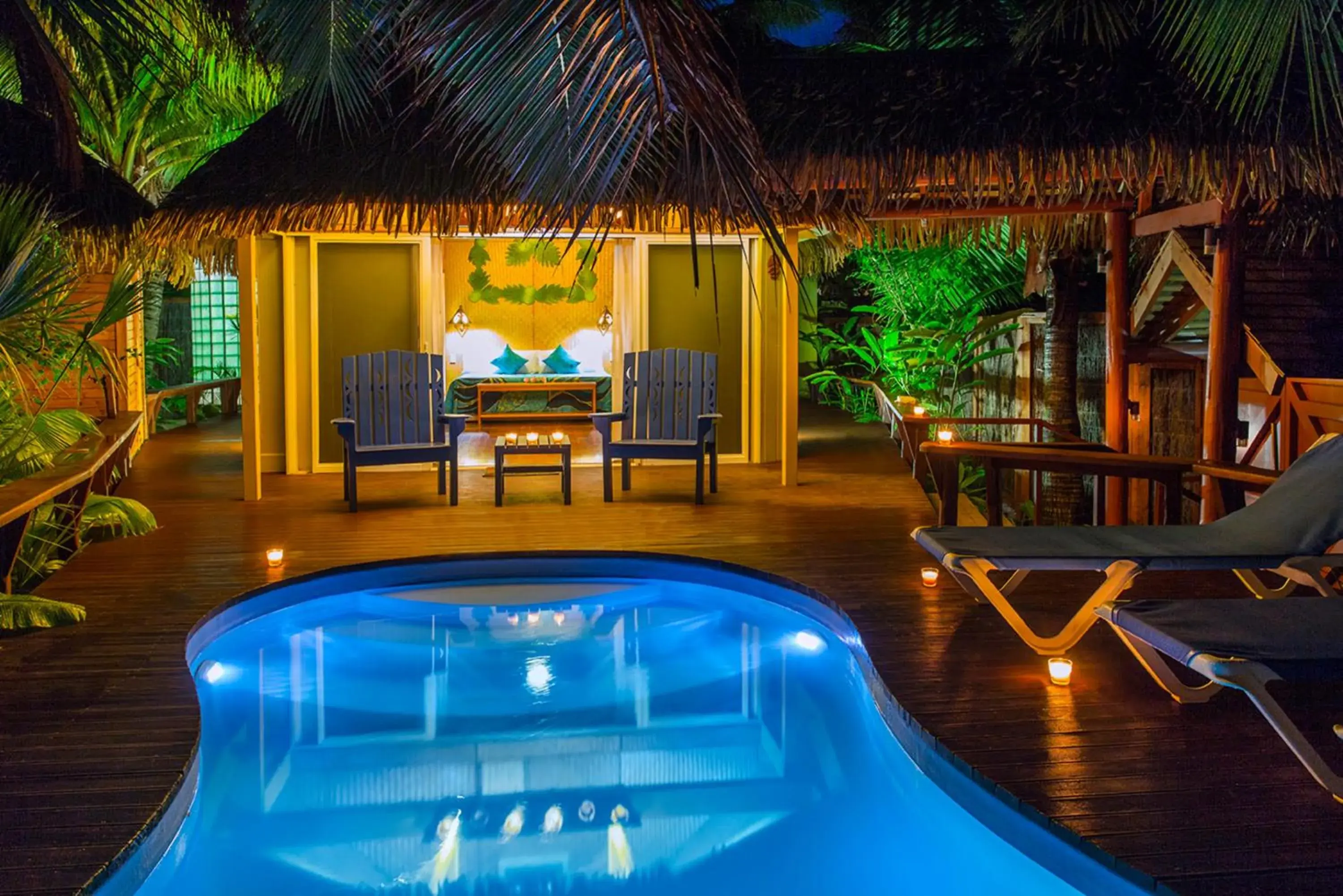 One-Bedroom Bungalow with Private Pool and Outdoor Spa Bath - Honeymoon in The Rarotongan Beach Resort & Lagoonarium One-Bedroom Bungalow with Private Pool and Outdoor Spa Bath - Honeymoon in The Rarotongan Beach Resort & Lagoonarium