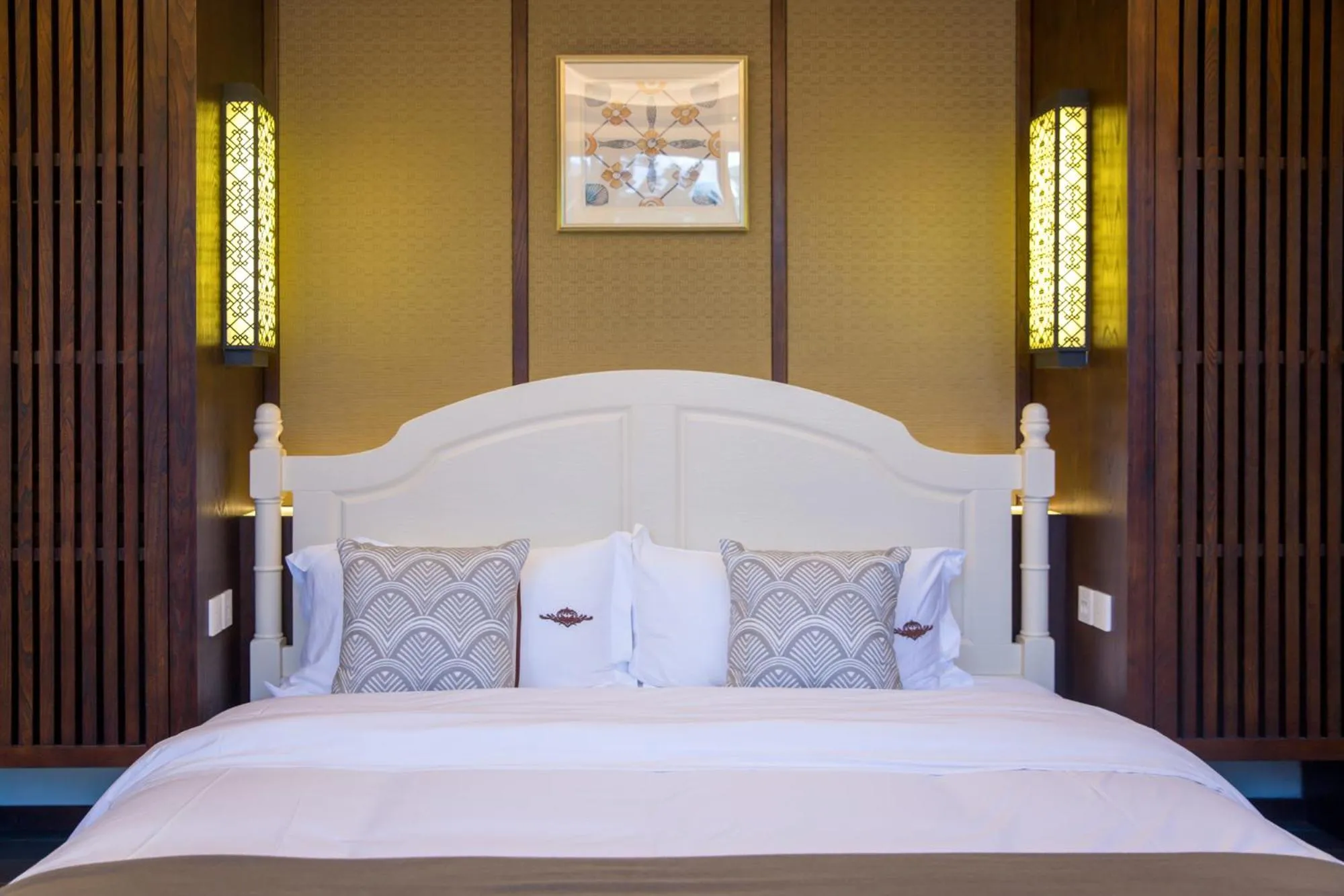 Bed in Sanya Haitang Bay Mushe Villa