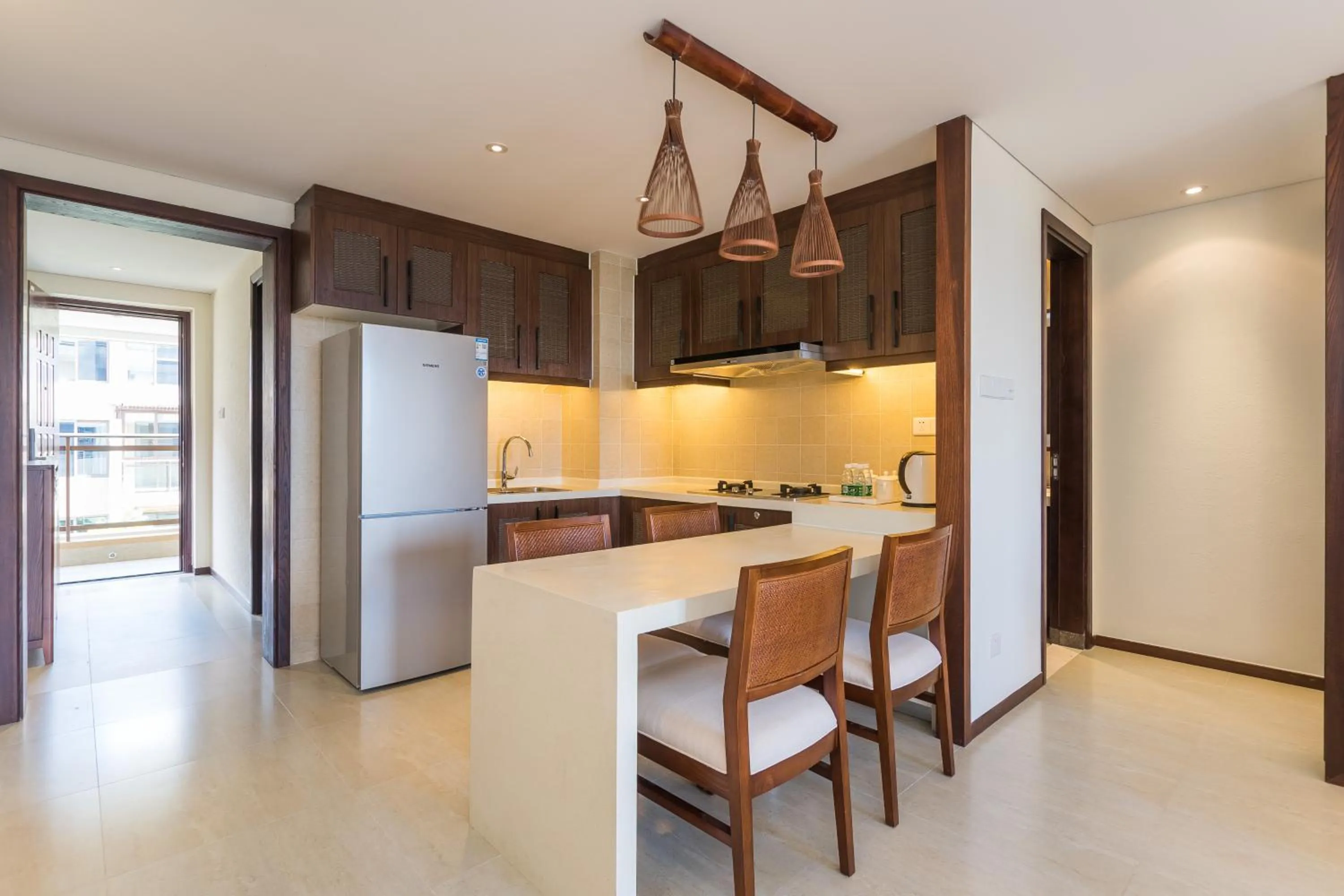 Dining area in Sanya Haitang Bay Mushe Villa