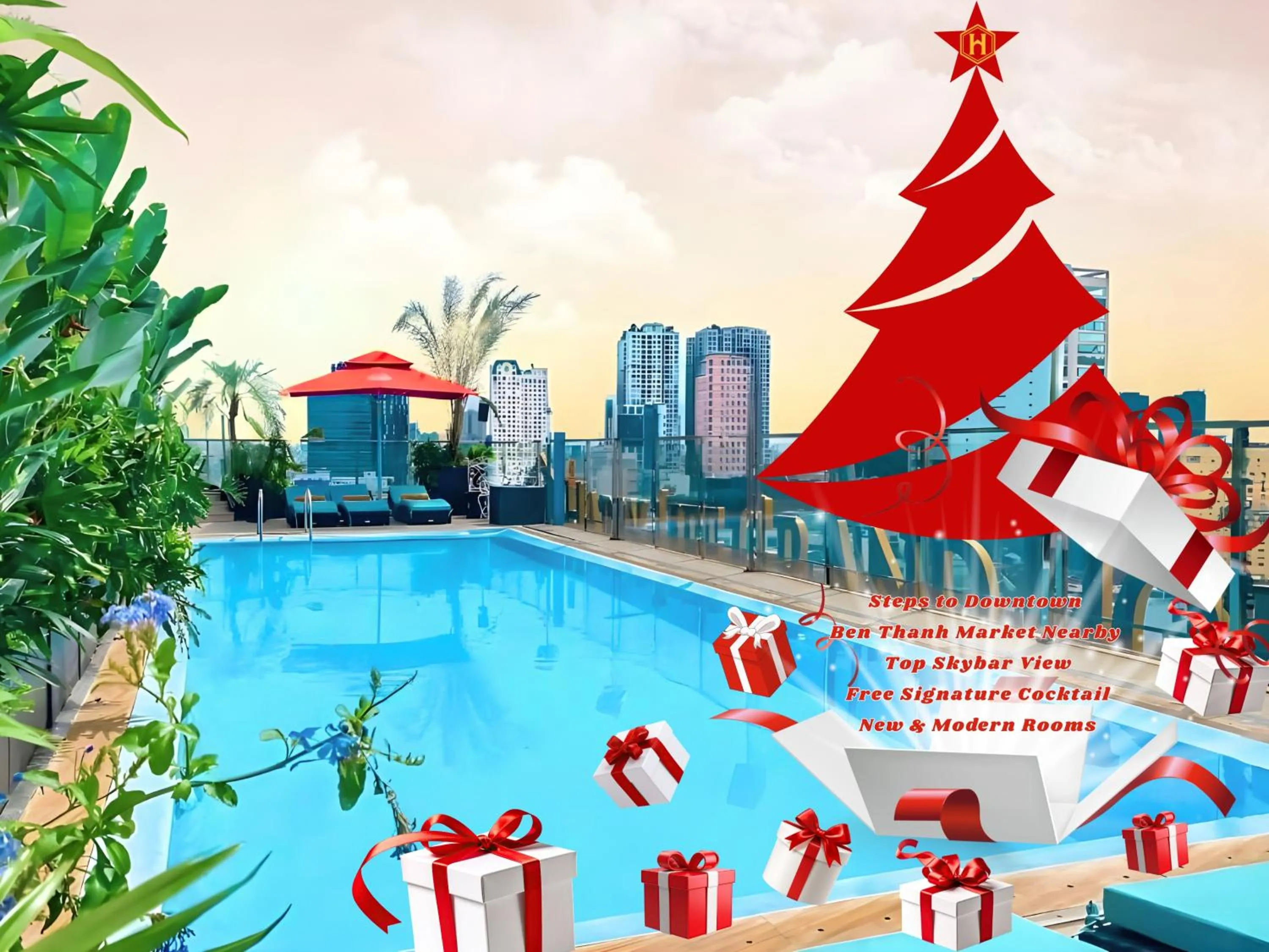 Property building in Happy Life Grand Hotel & Rooftop Skybar