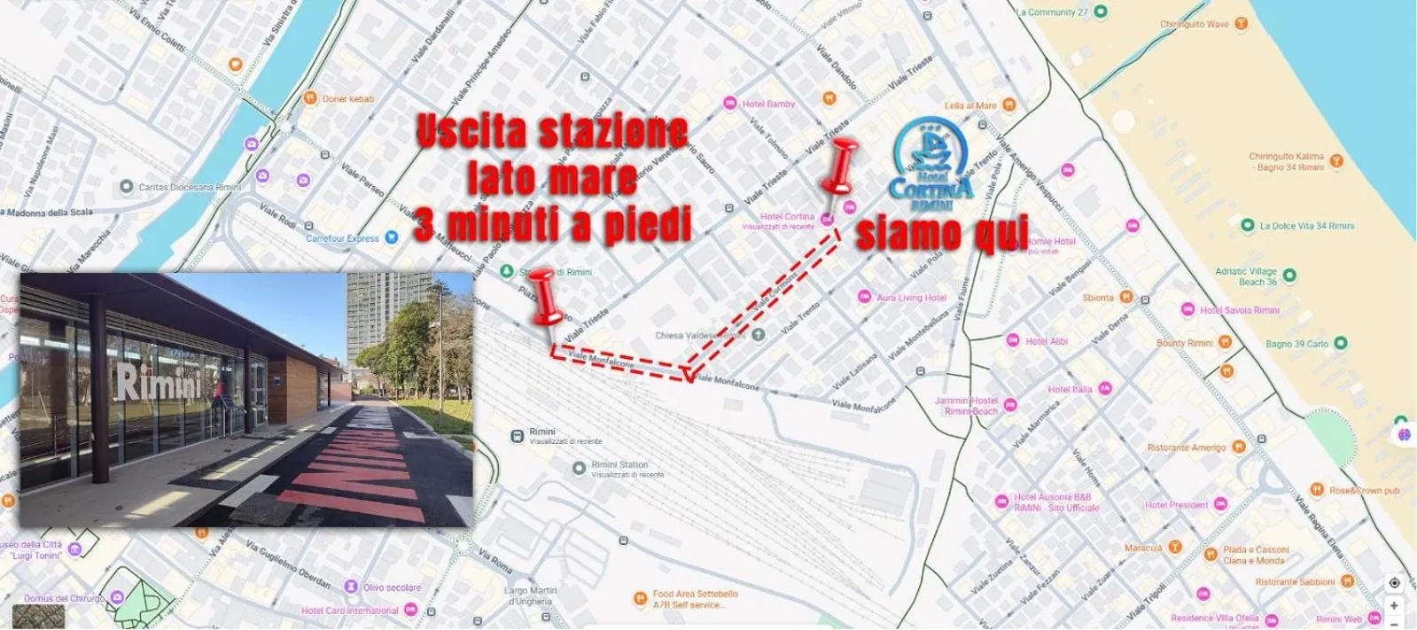 Property building in Hotel Cortina