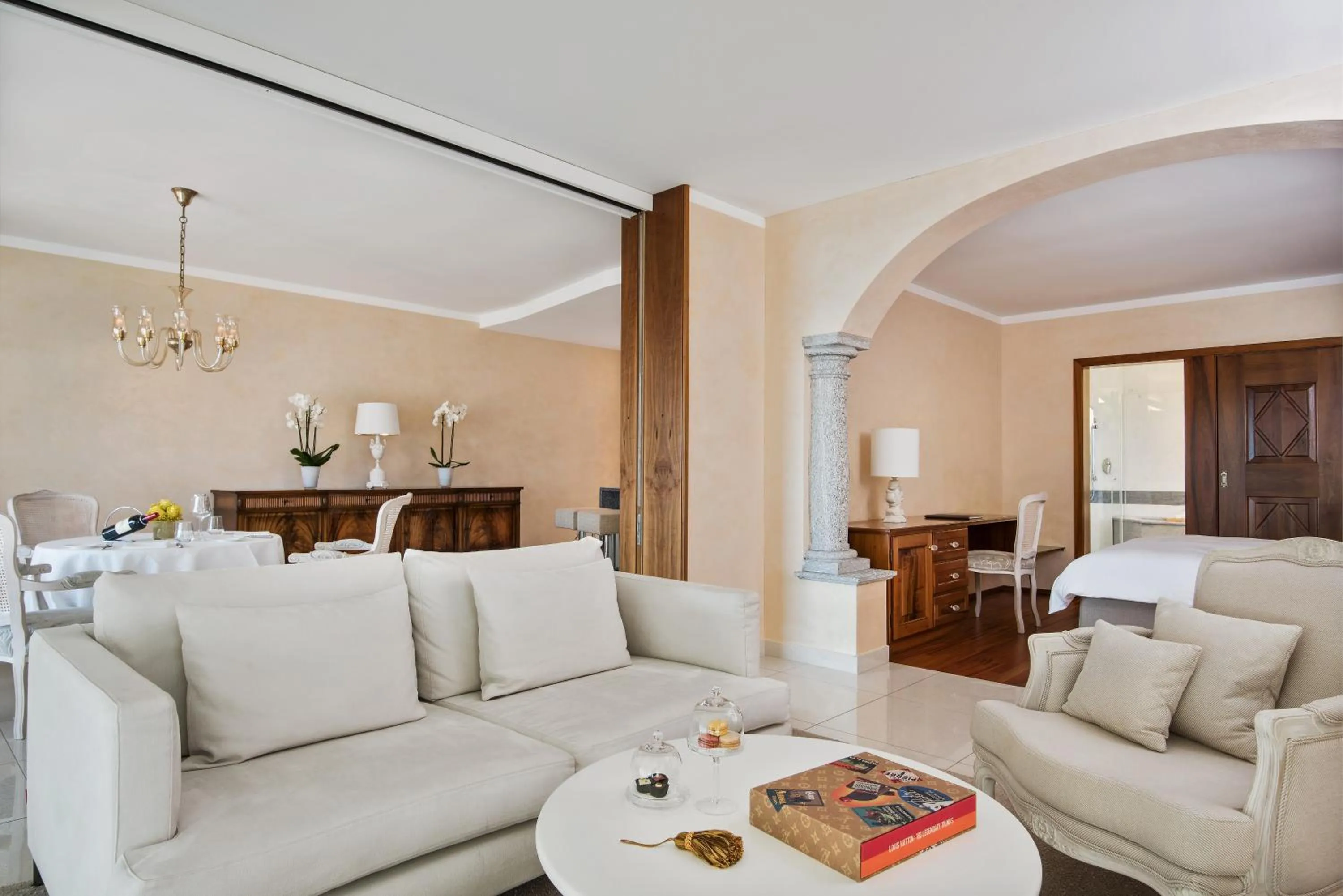 Living room in Villa Orselina - Small Luxury Hotel