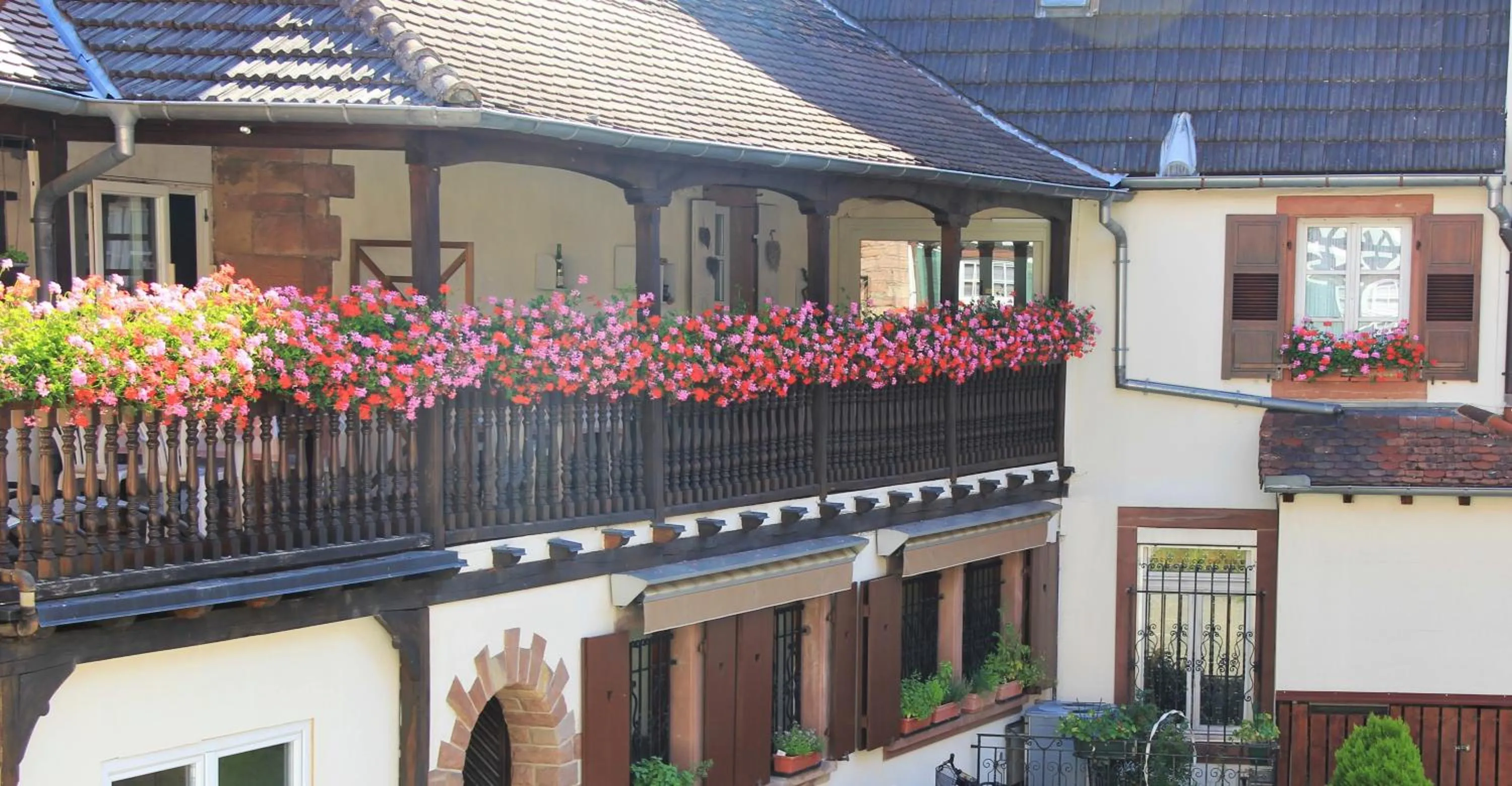 Balcony/Terrace in Hostellerie au Cygne