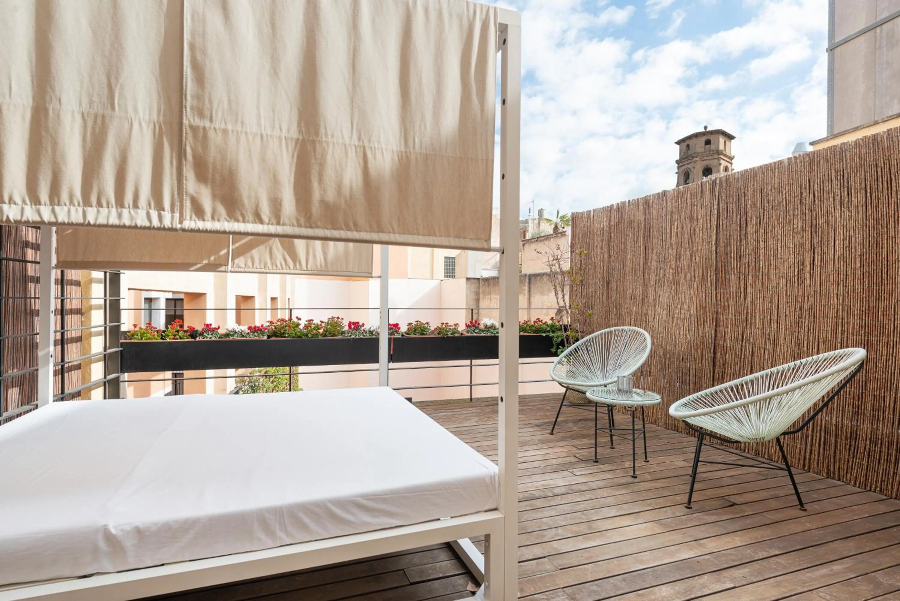 Balcony/Terrace, Bed in Brondo Architect Hotel