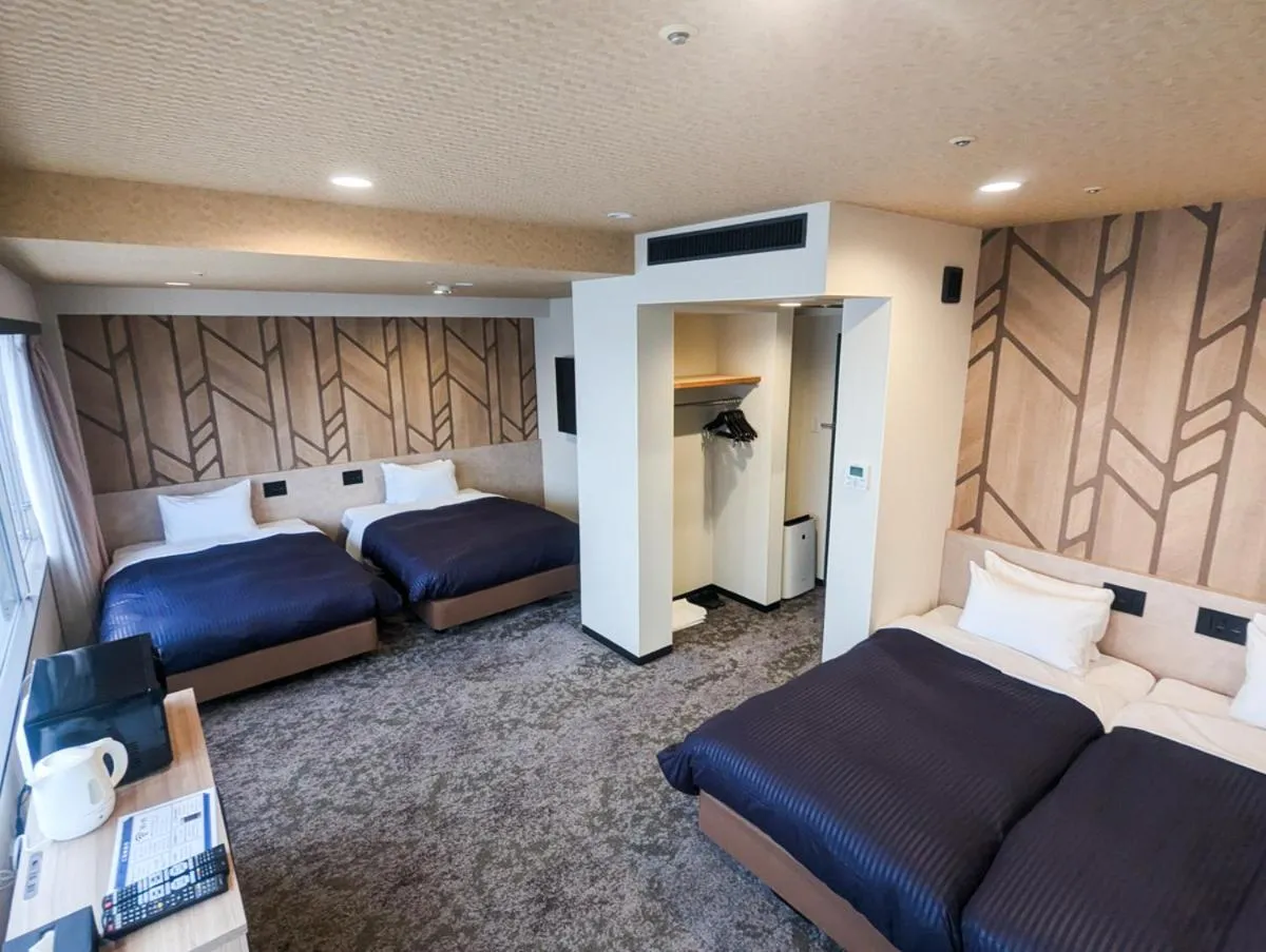 Photo of the whole room, Bed in HOTEL LiVEMAX BUDGET Kagoshima