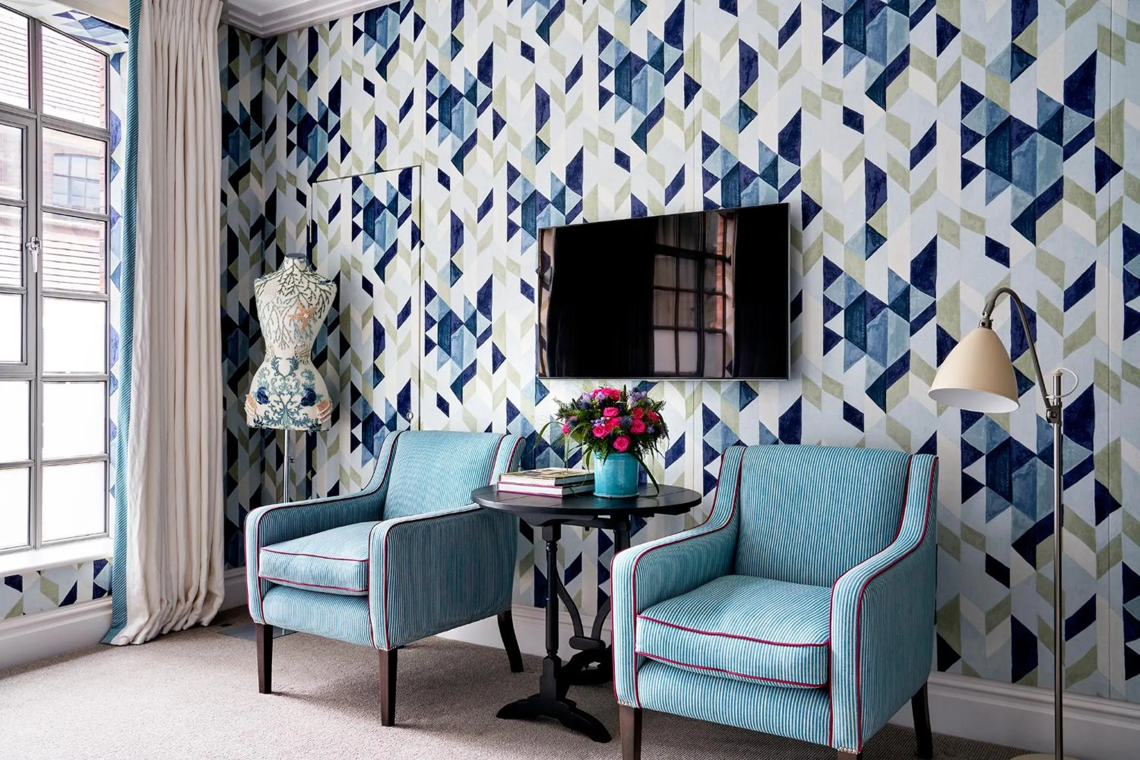 Bedroom in The Soho Hotel, Firmdale Hotels