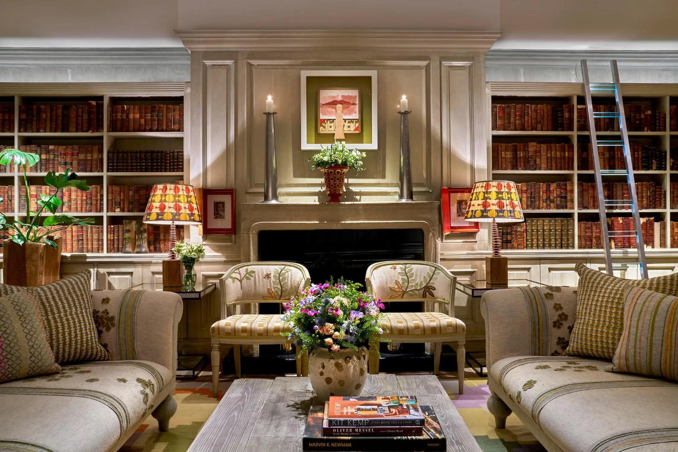 Library in The Soho Hotel, Firmdale Hotels