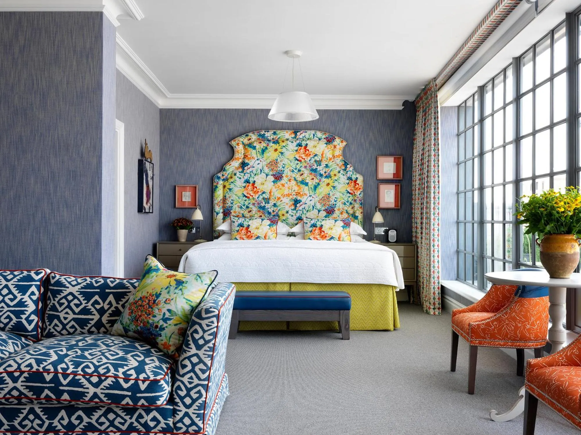 Bedroom, Bed in The Soho Hotel, Firmdale Hotels