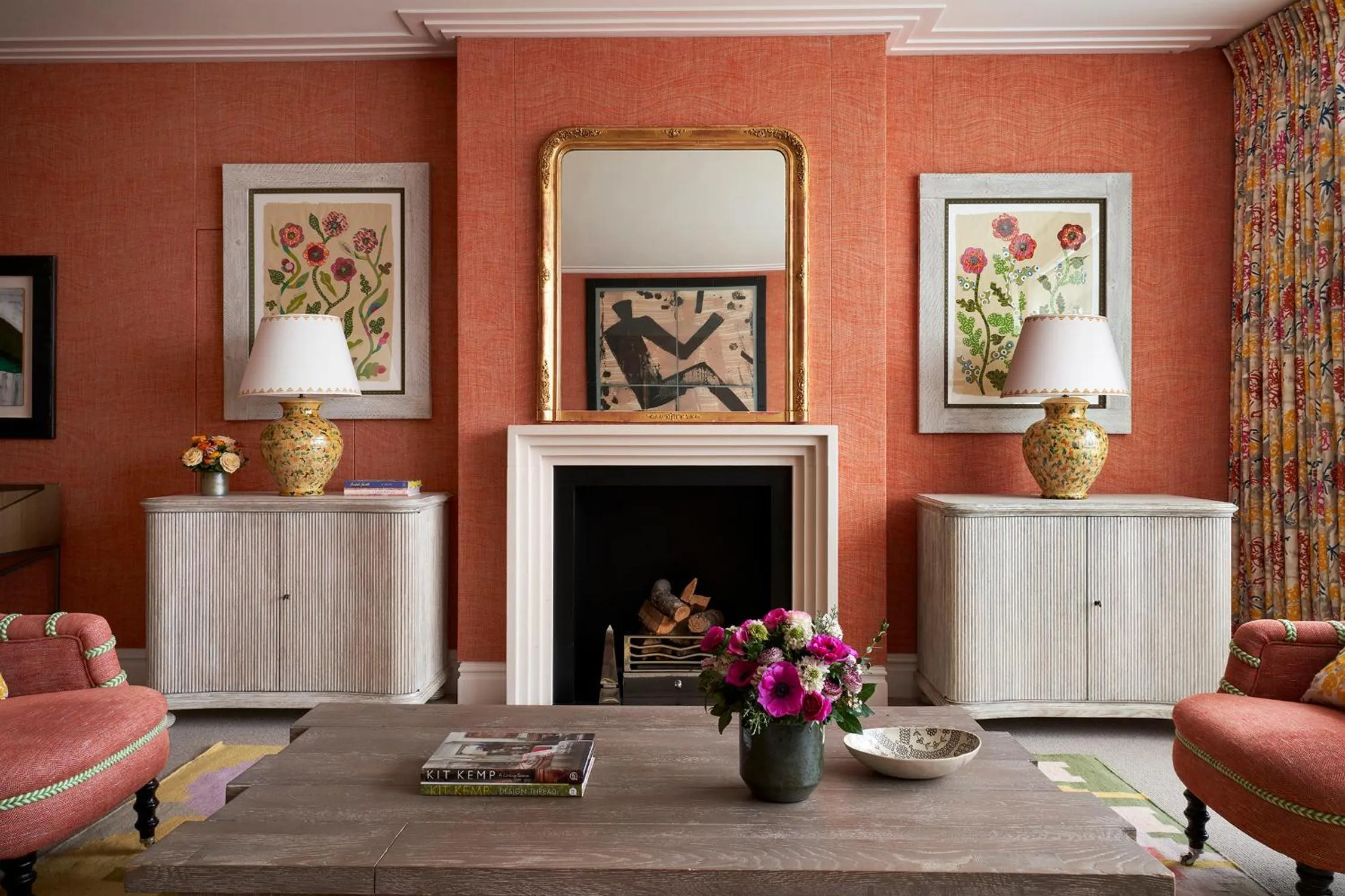 Seating area in The Soho Hotel, Firmdale Hotels