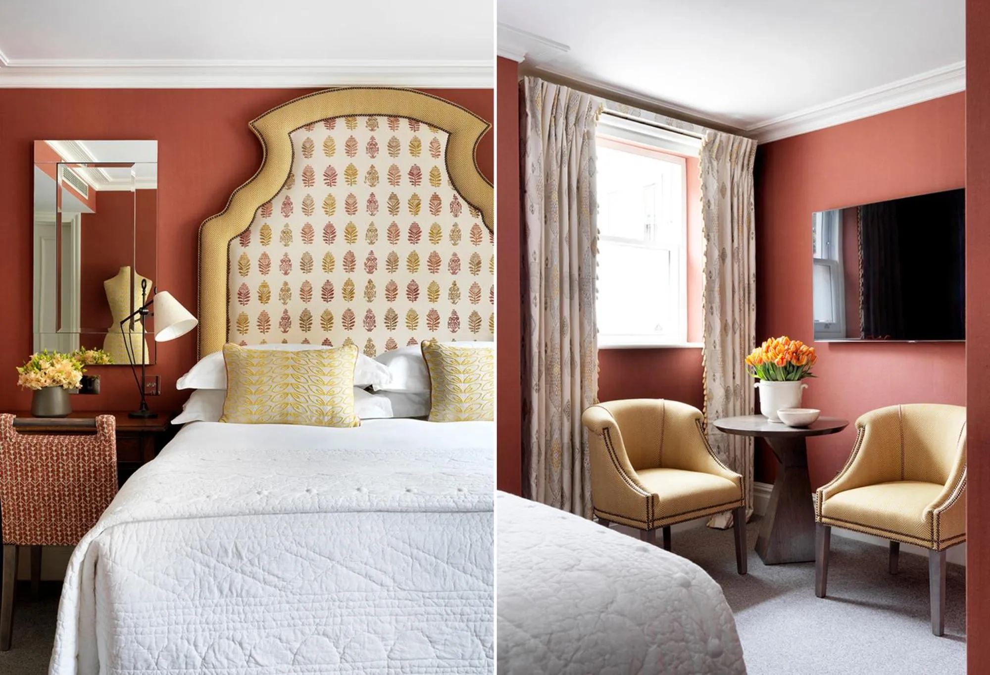 Bedroom, Bed in Knightsbridge Hotel, Firmdale Hotels