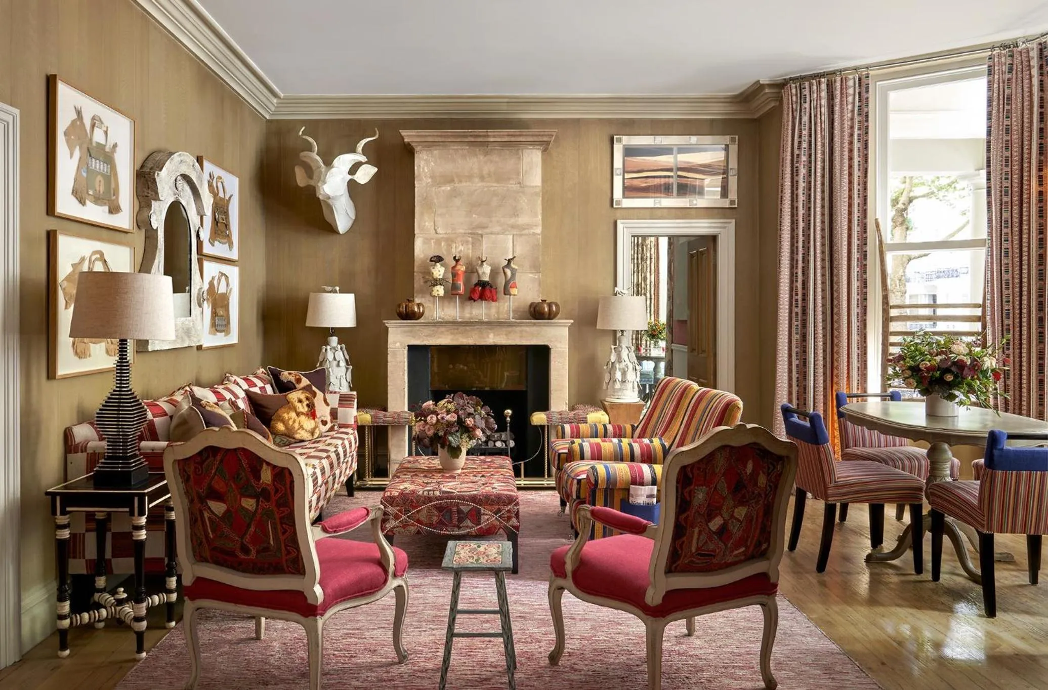 Seating area in Knightsbridge Hotel, Firmdale Hotels