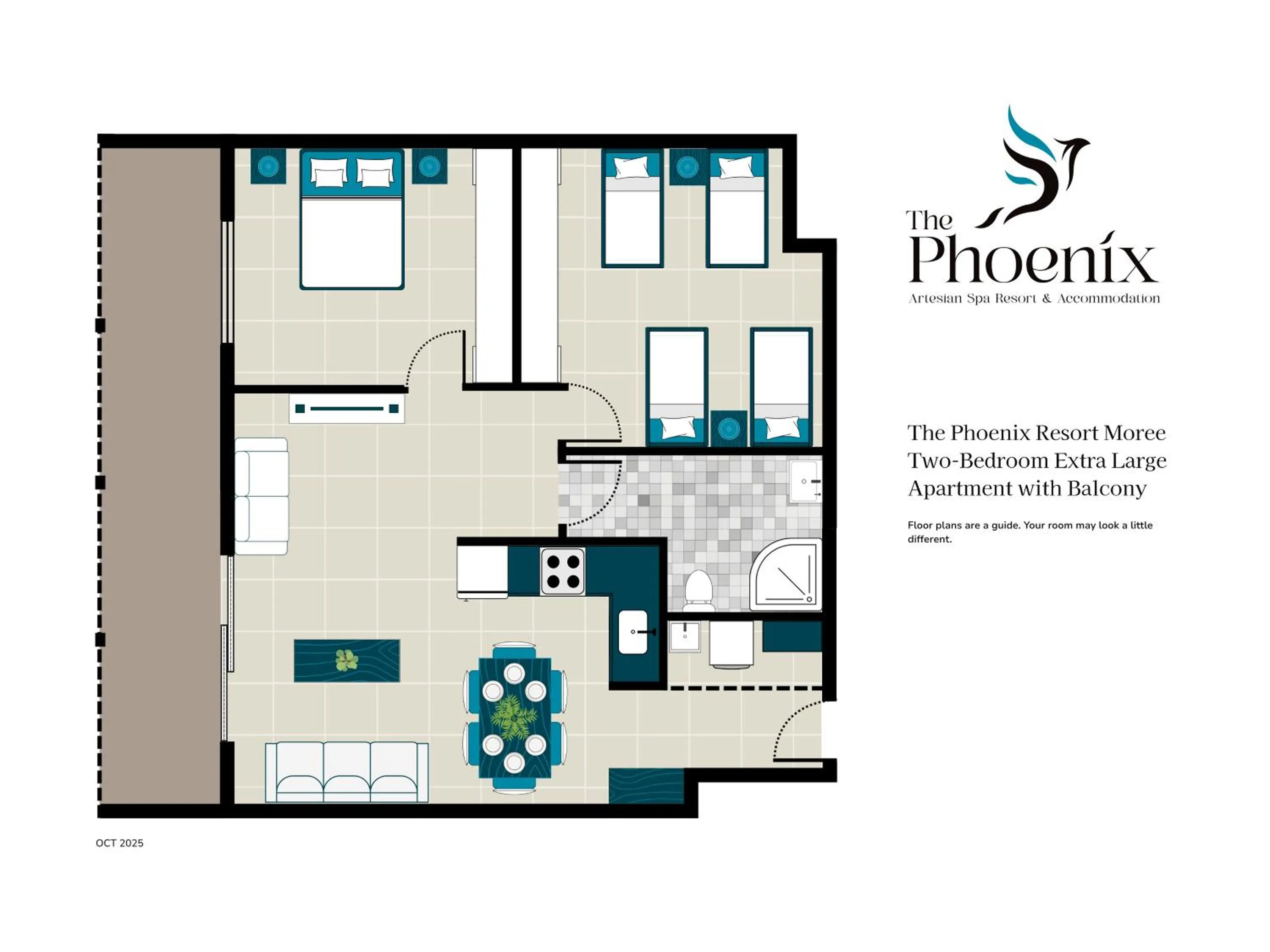Floor plan in The Phoenix Artesian Spa Resort and Accommodation