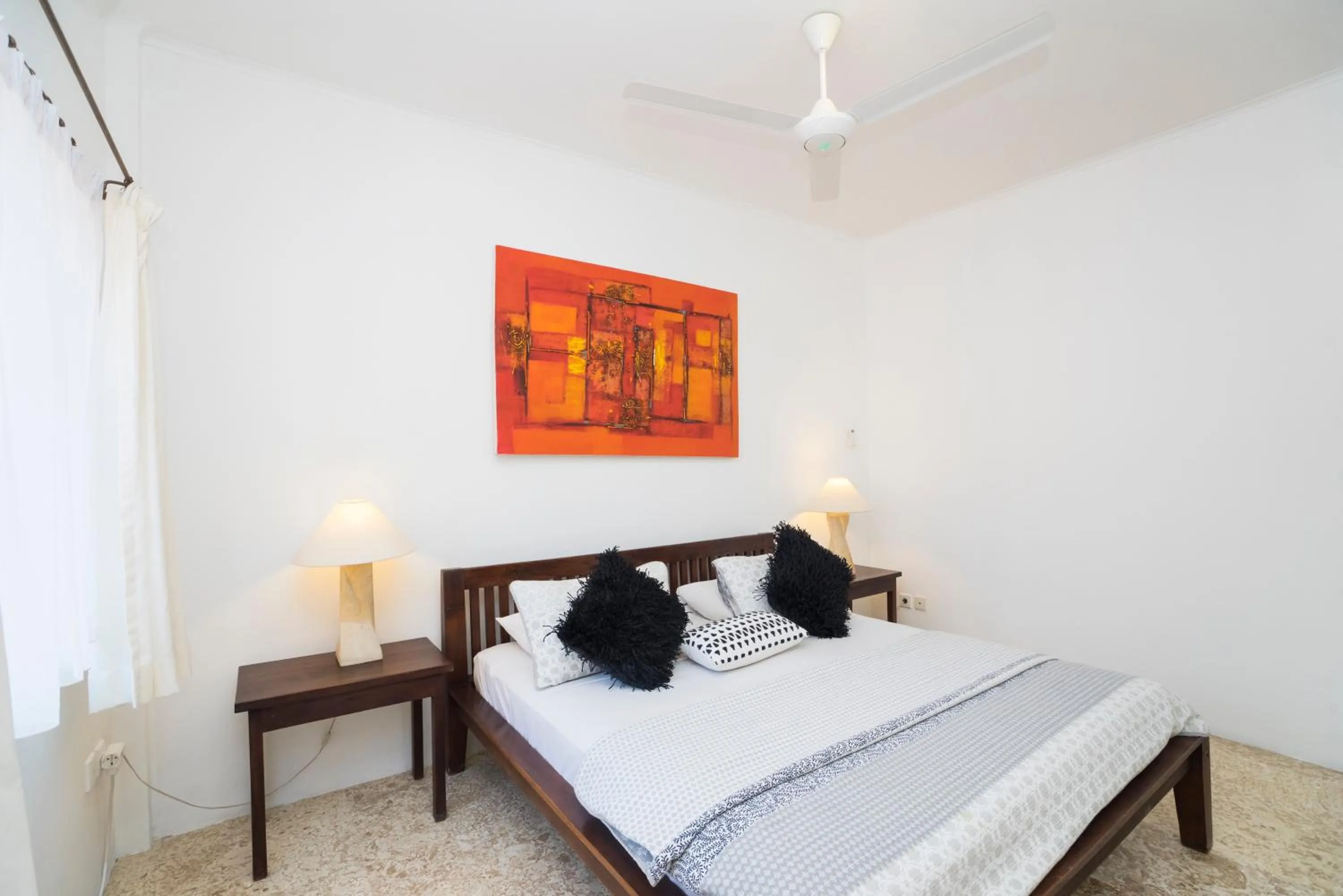 Bedroom, Bed in Beach Melati Apartments