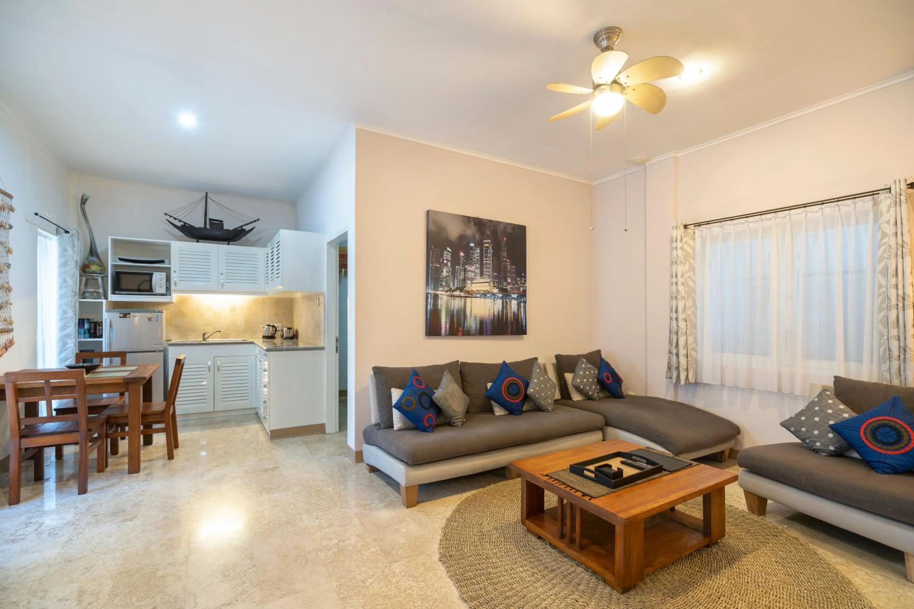 Living room in Beach Melati Apartments