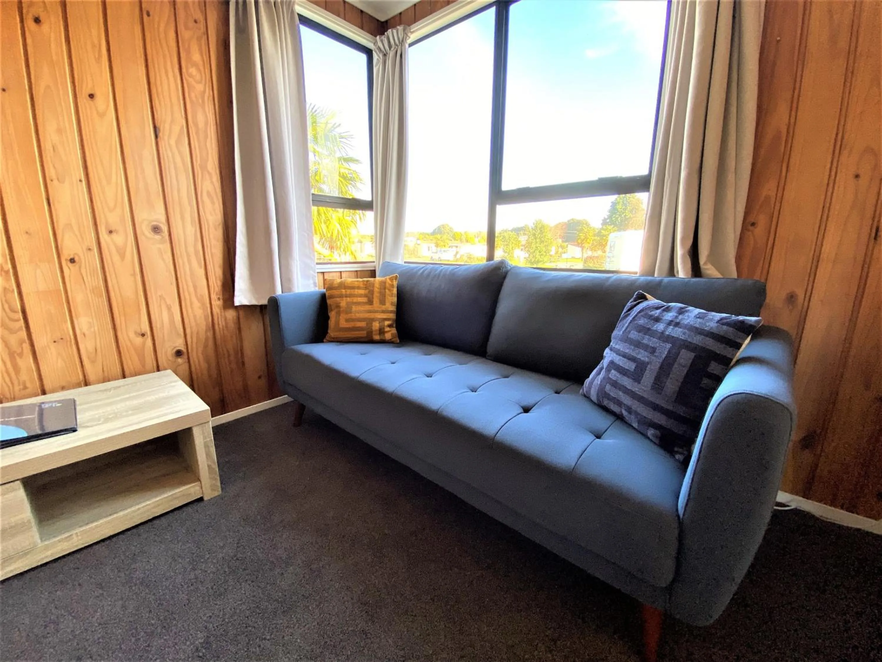 Living room in Whanganui River Top 10 Holiday Park