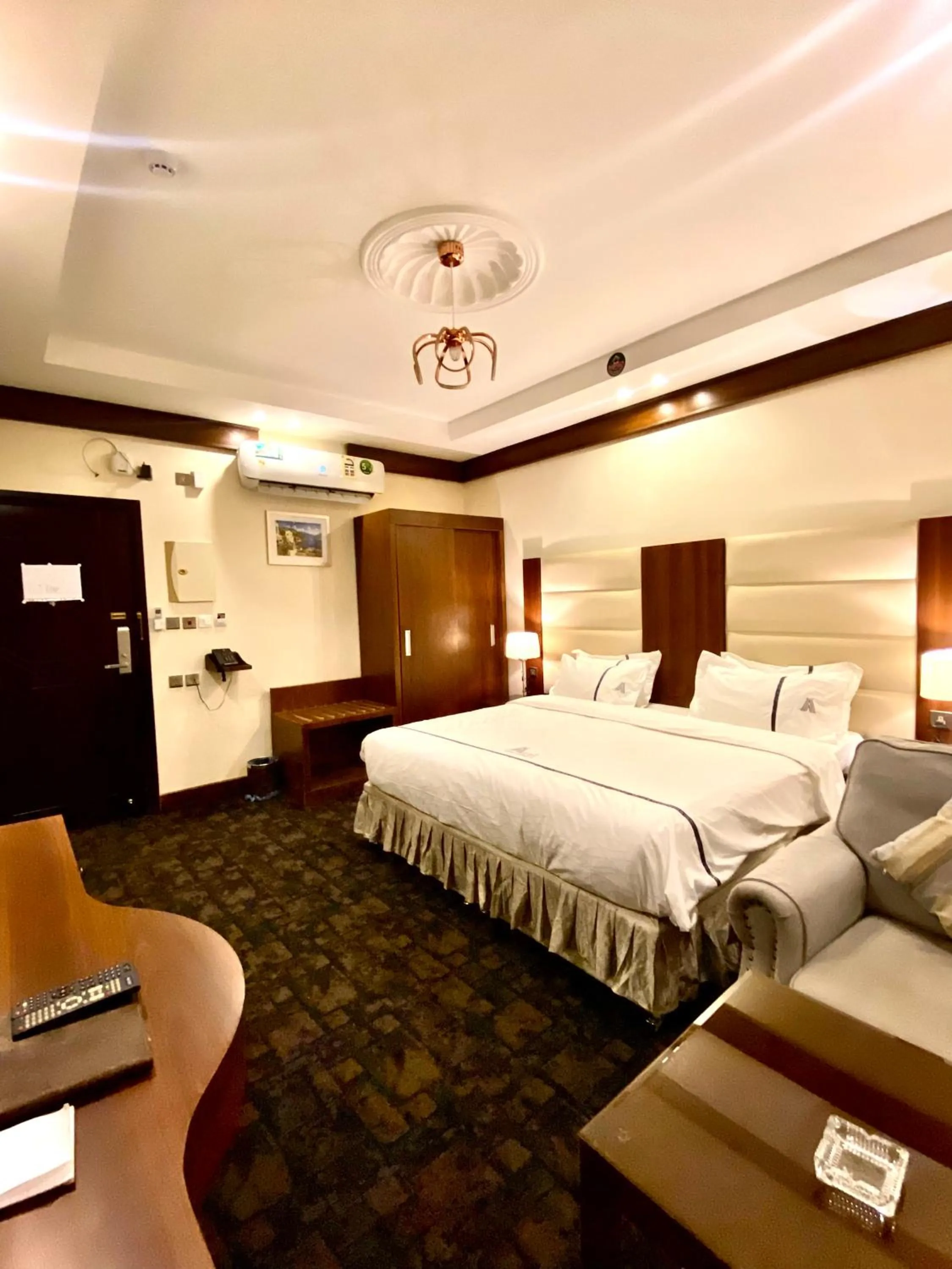 Bed in Aral Hotel Apartments