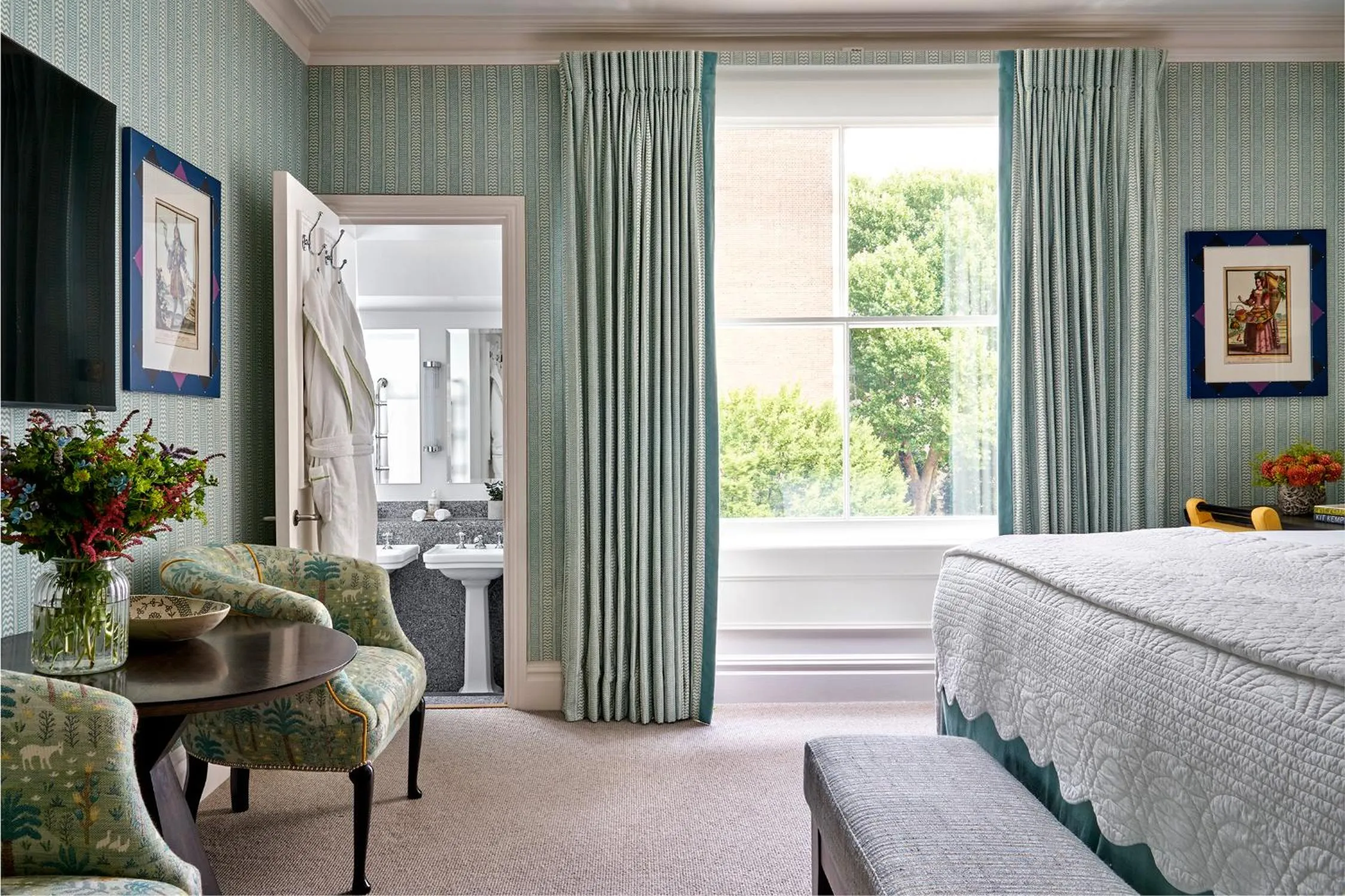 Bedroom, Bed in Number Sixteen, Firmdale Hotels