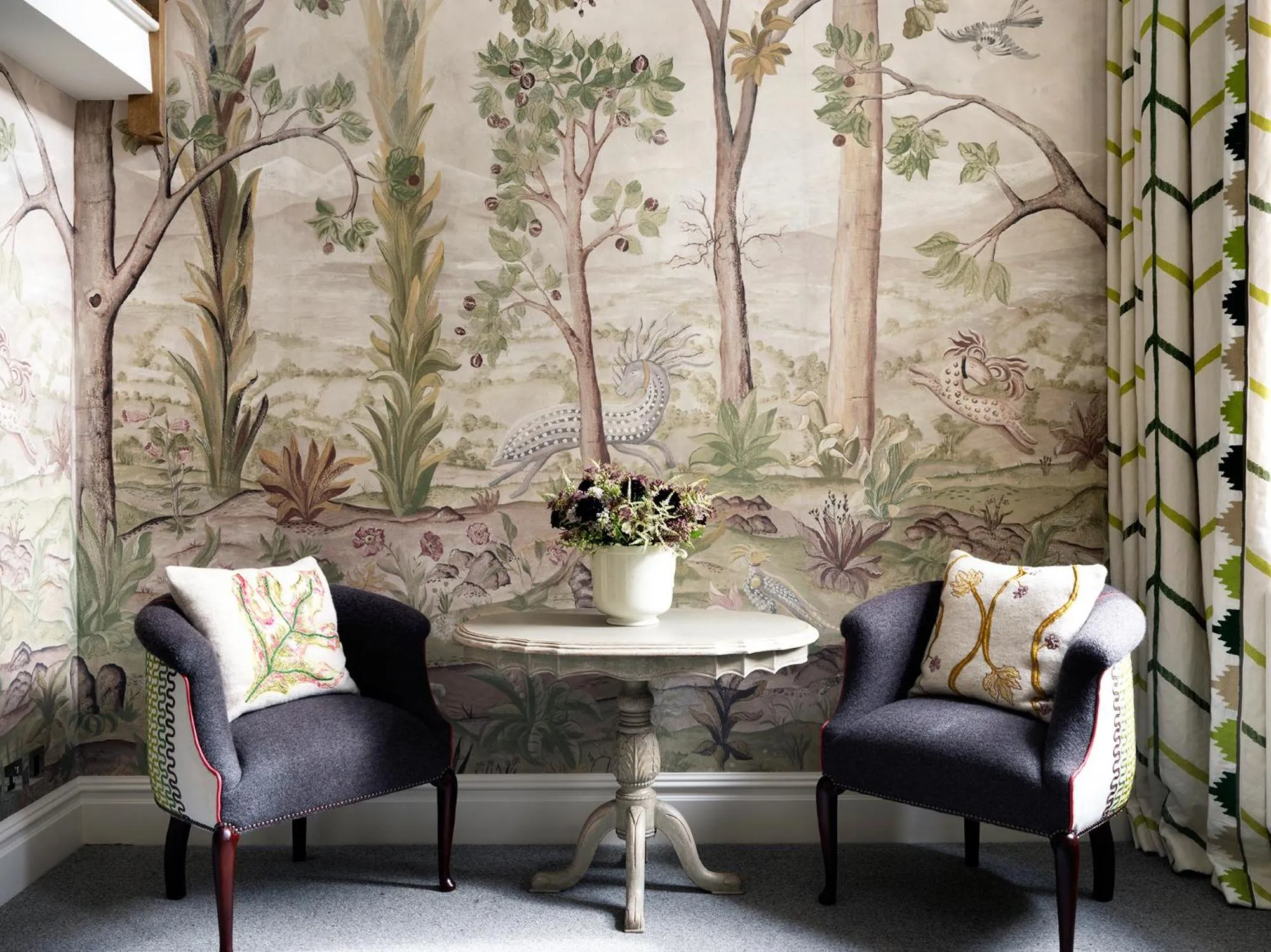 Living room in Charlotte Street Hotel, Firmdale Hotels