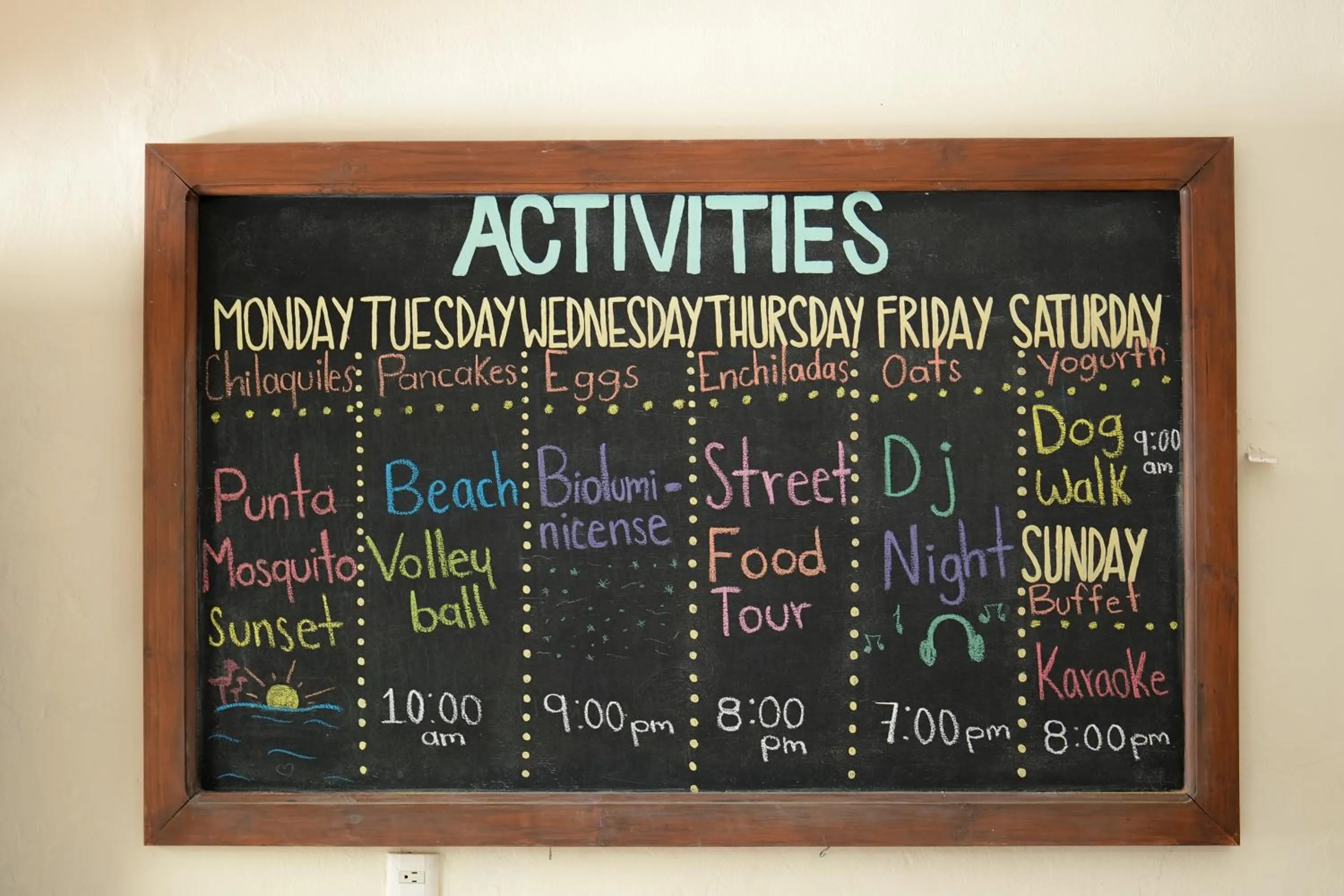 Activities in Mapache Hostel