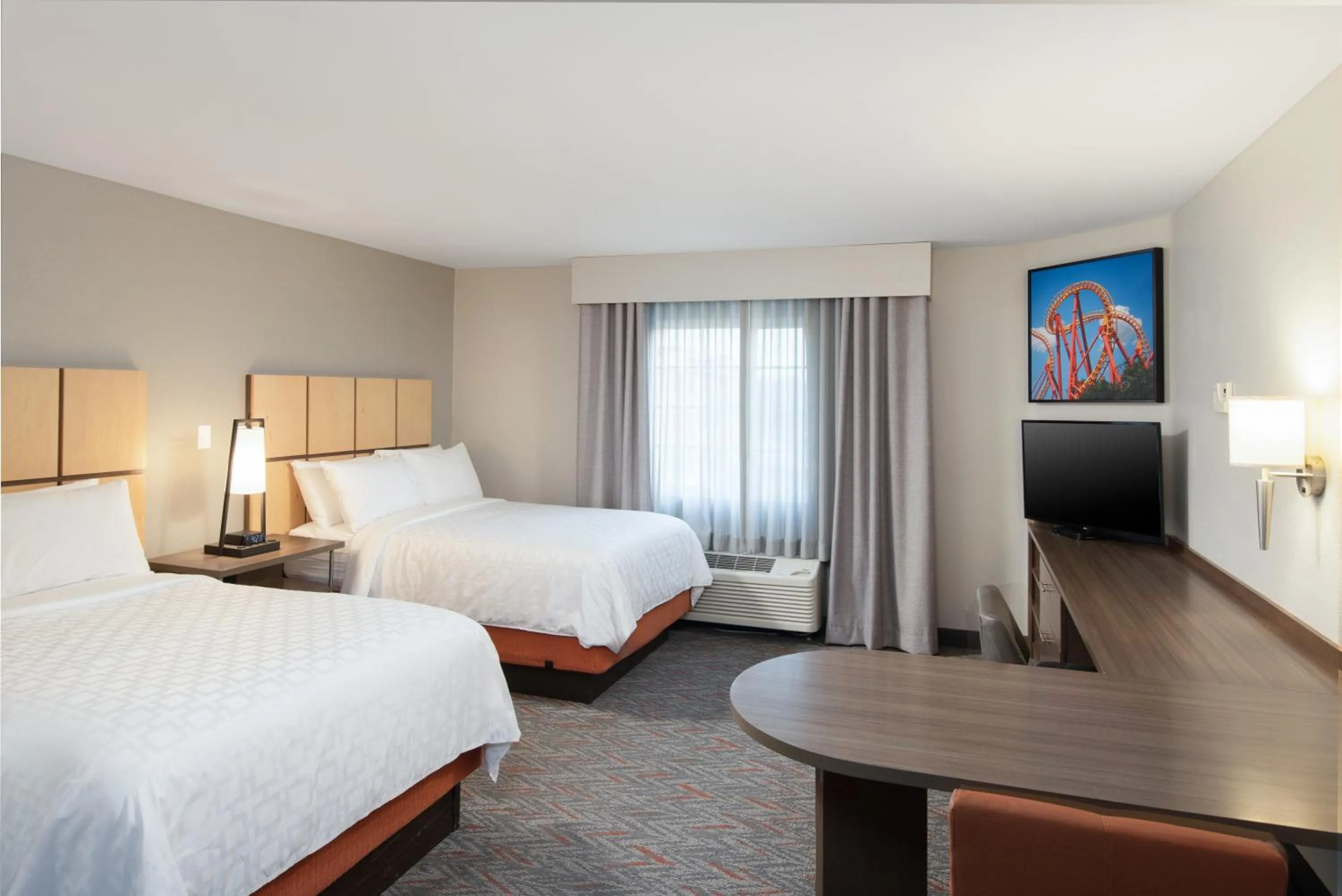 Bedroom, Bed in Candlewood Suites Anaheim - Resort Area by IHG
