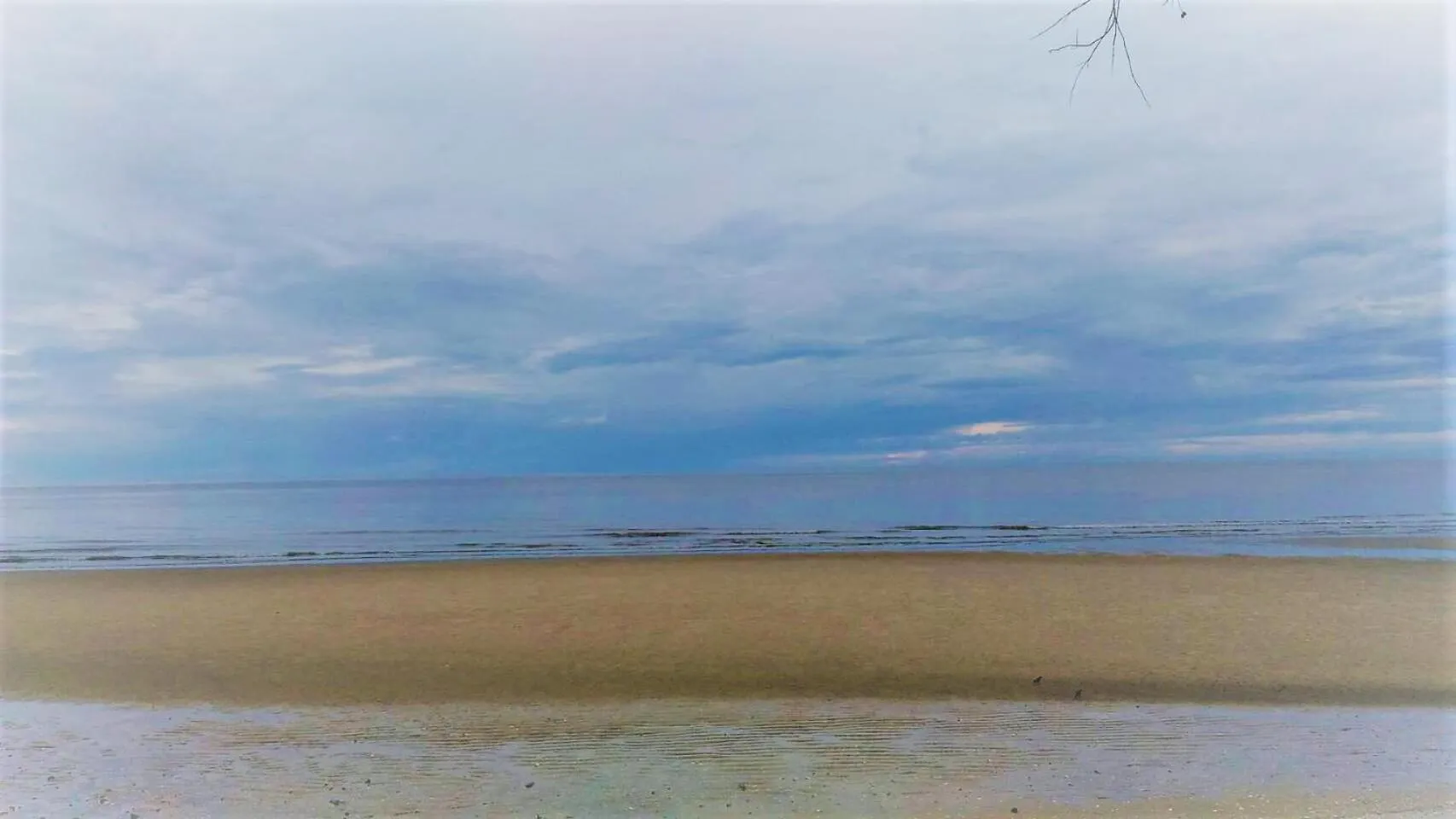 Beach in Bay Window at Sea