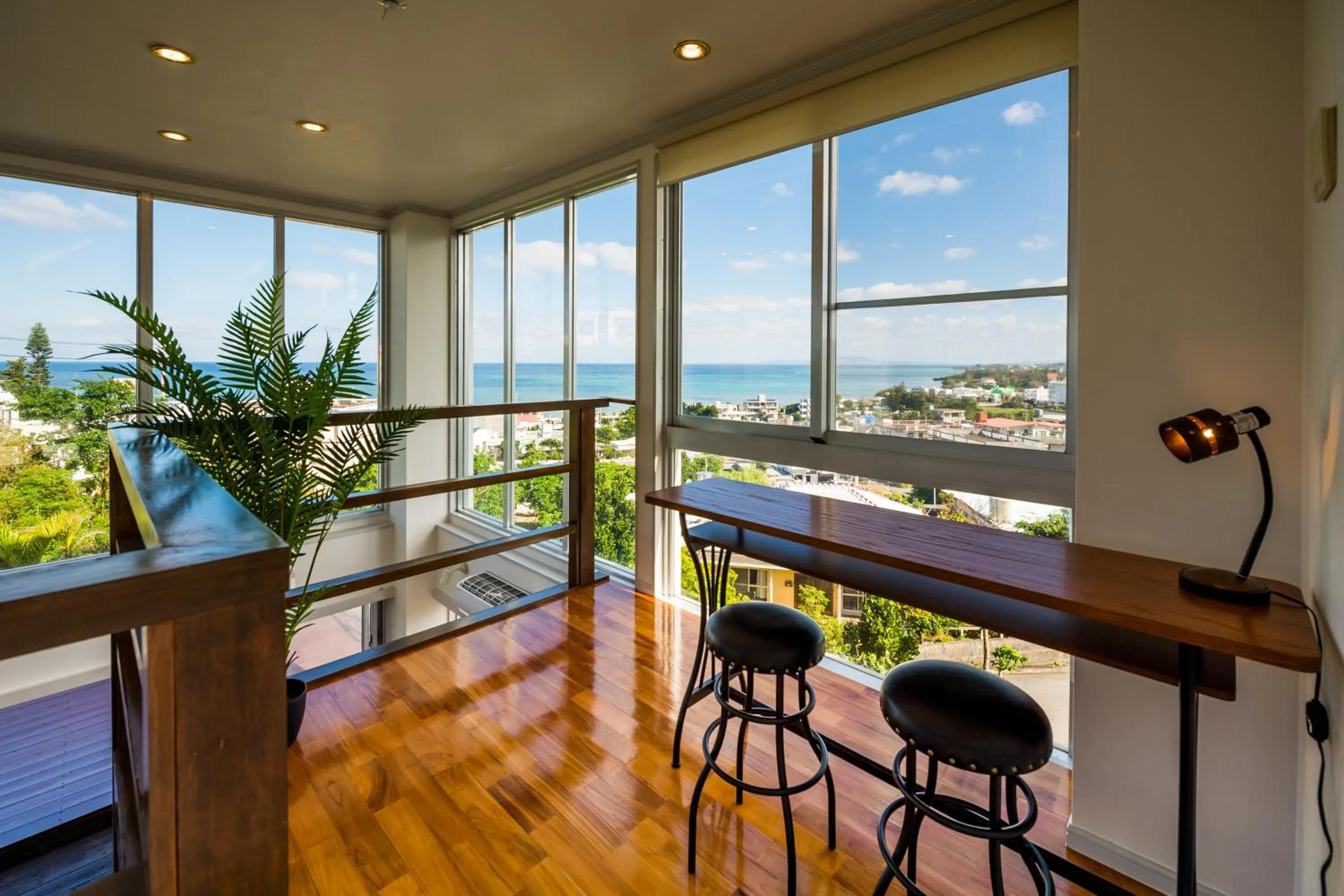 Living room in E-horizon Resort Condominium Yomitan