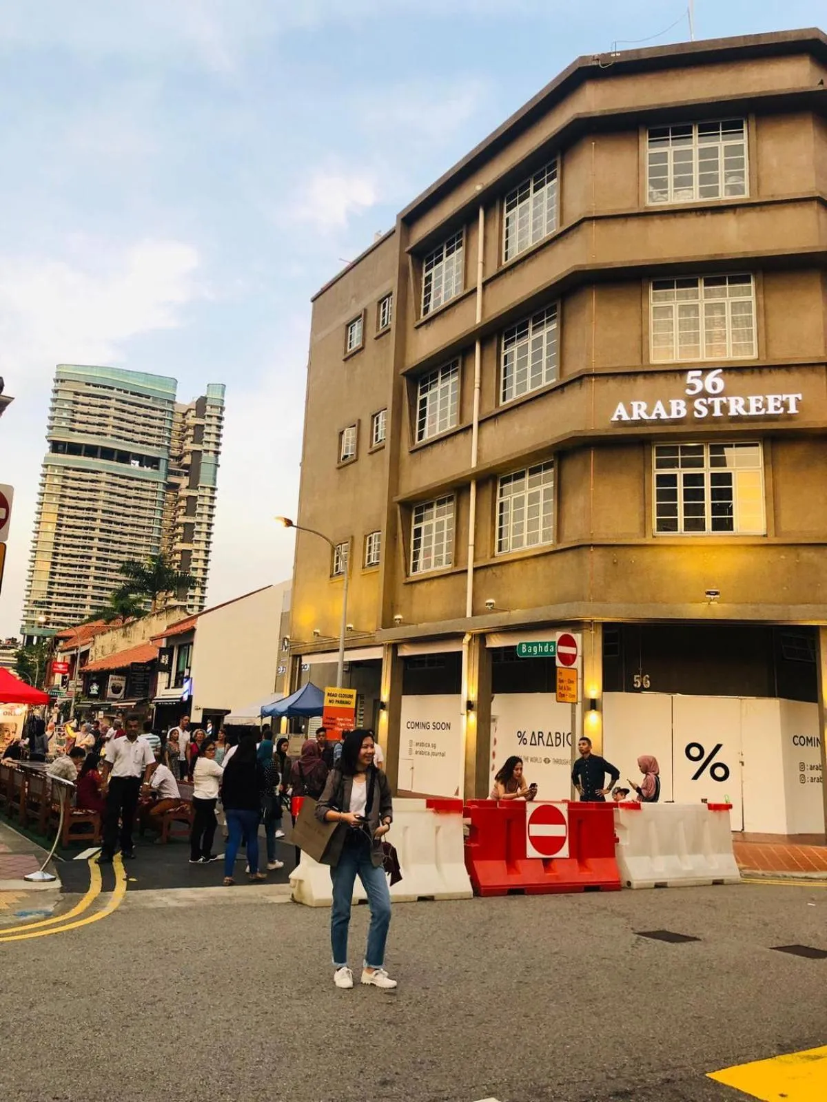 Facade/entrance in MET A Space Pod at Arab Street
