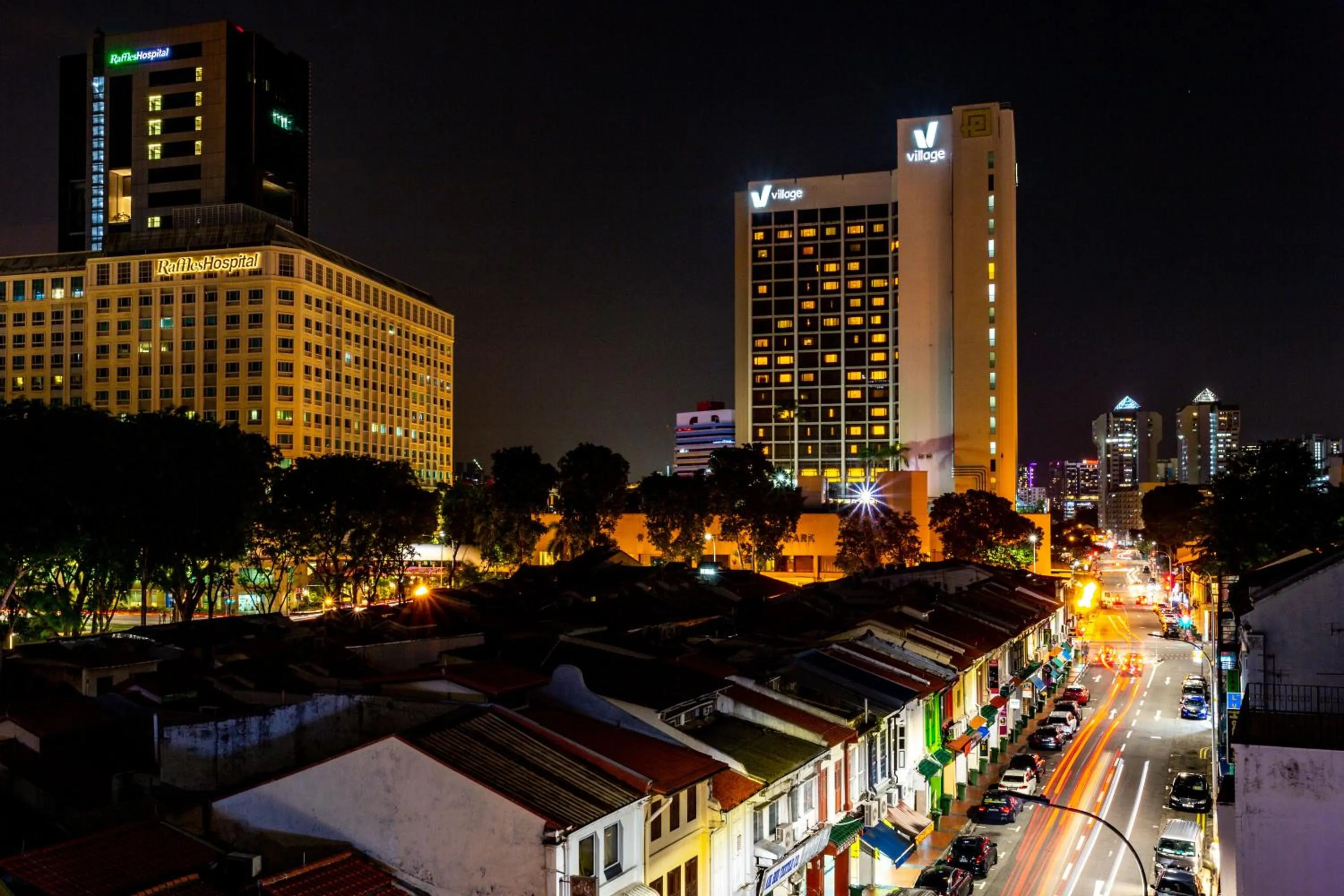 City view in MET A Space Pod at Arab Street
