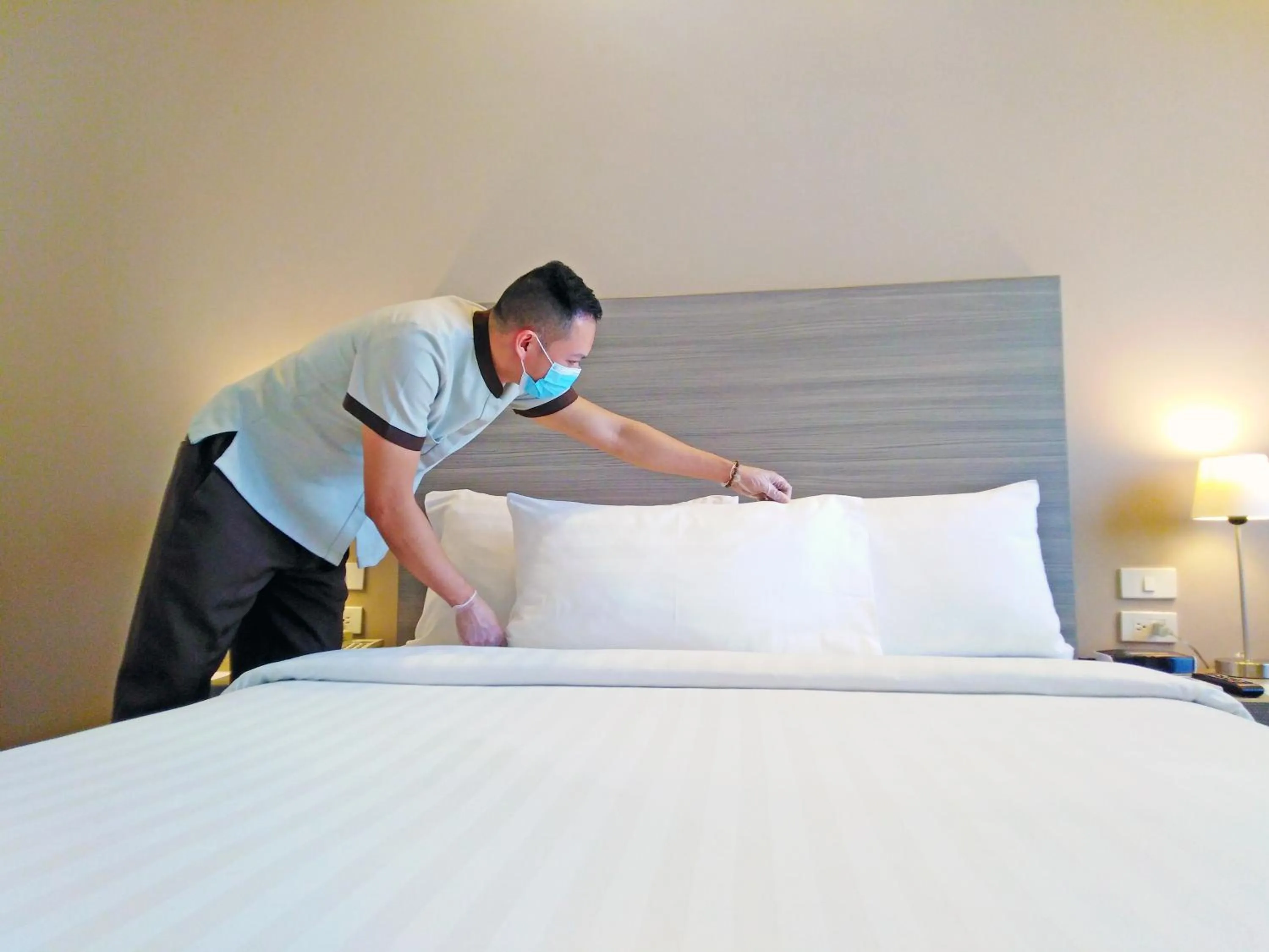 Staff, Bed in One Pacific Place Serviced Residences