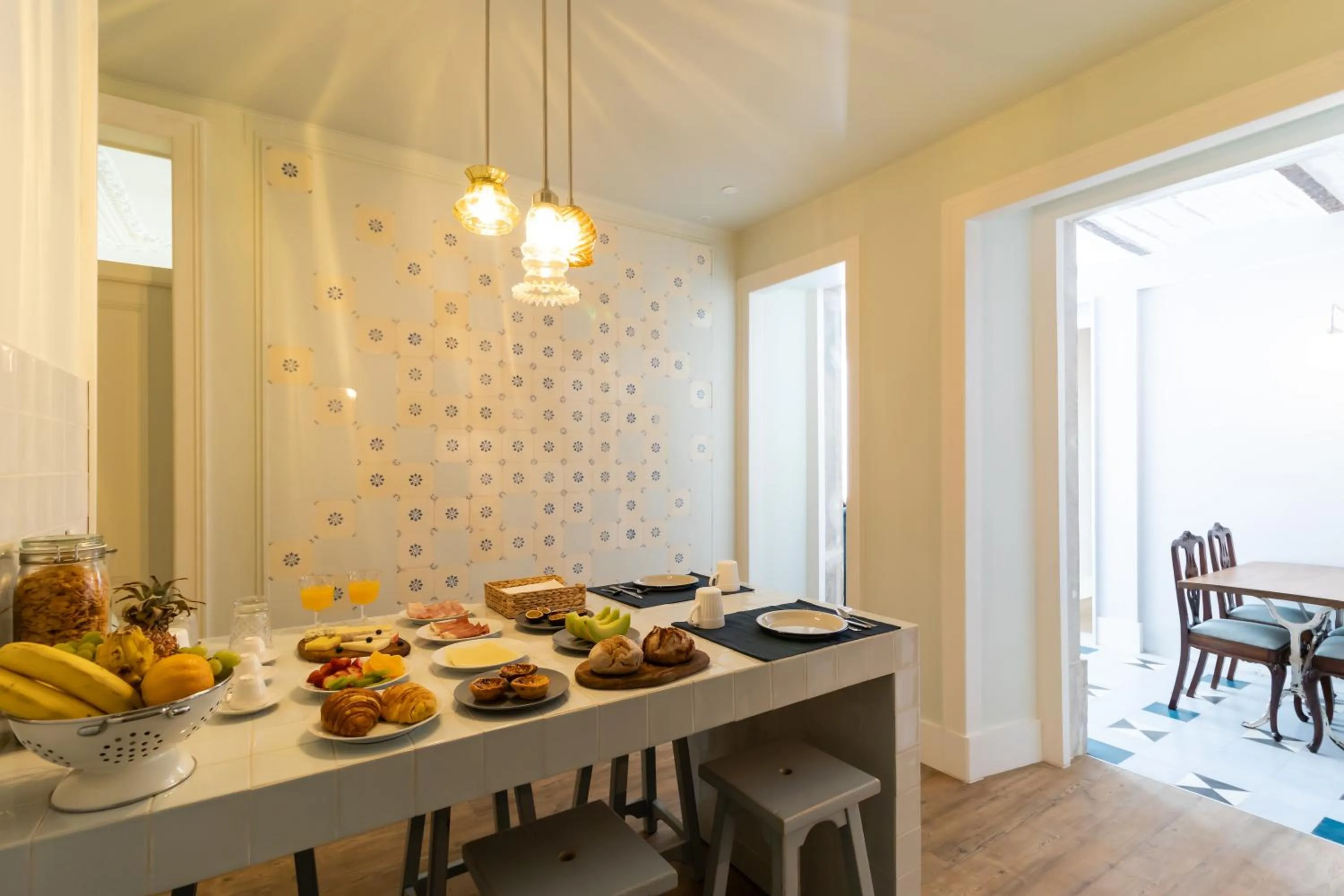 Continental breakfast in 1898 Home & Suites