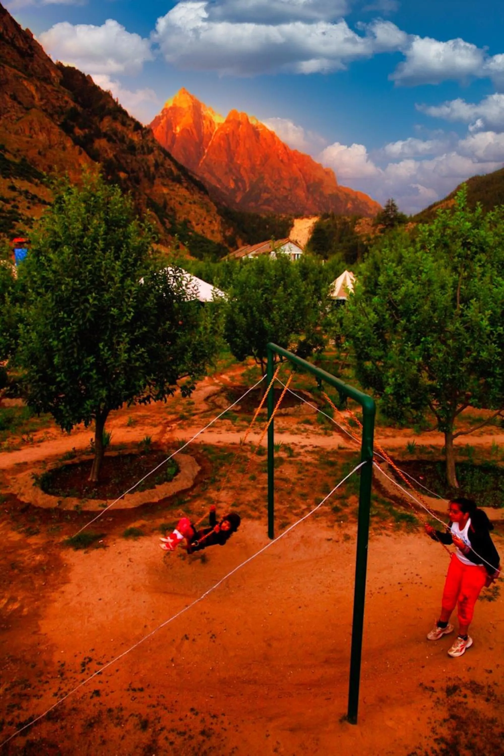 Children play ground in Banjara Camp and Retreat Sangla