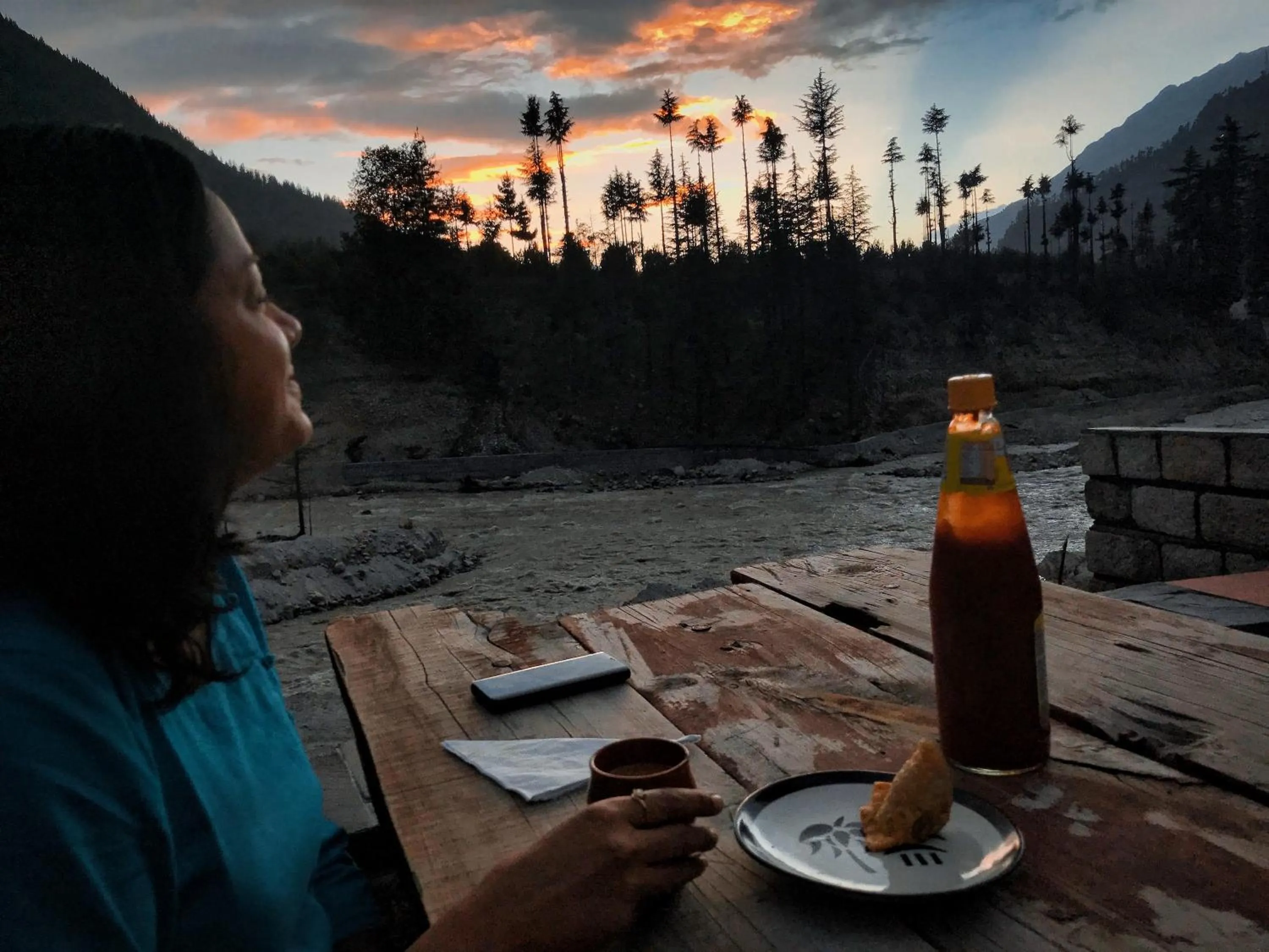 Sunset in Banjara Camp and Retreat Sangla