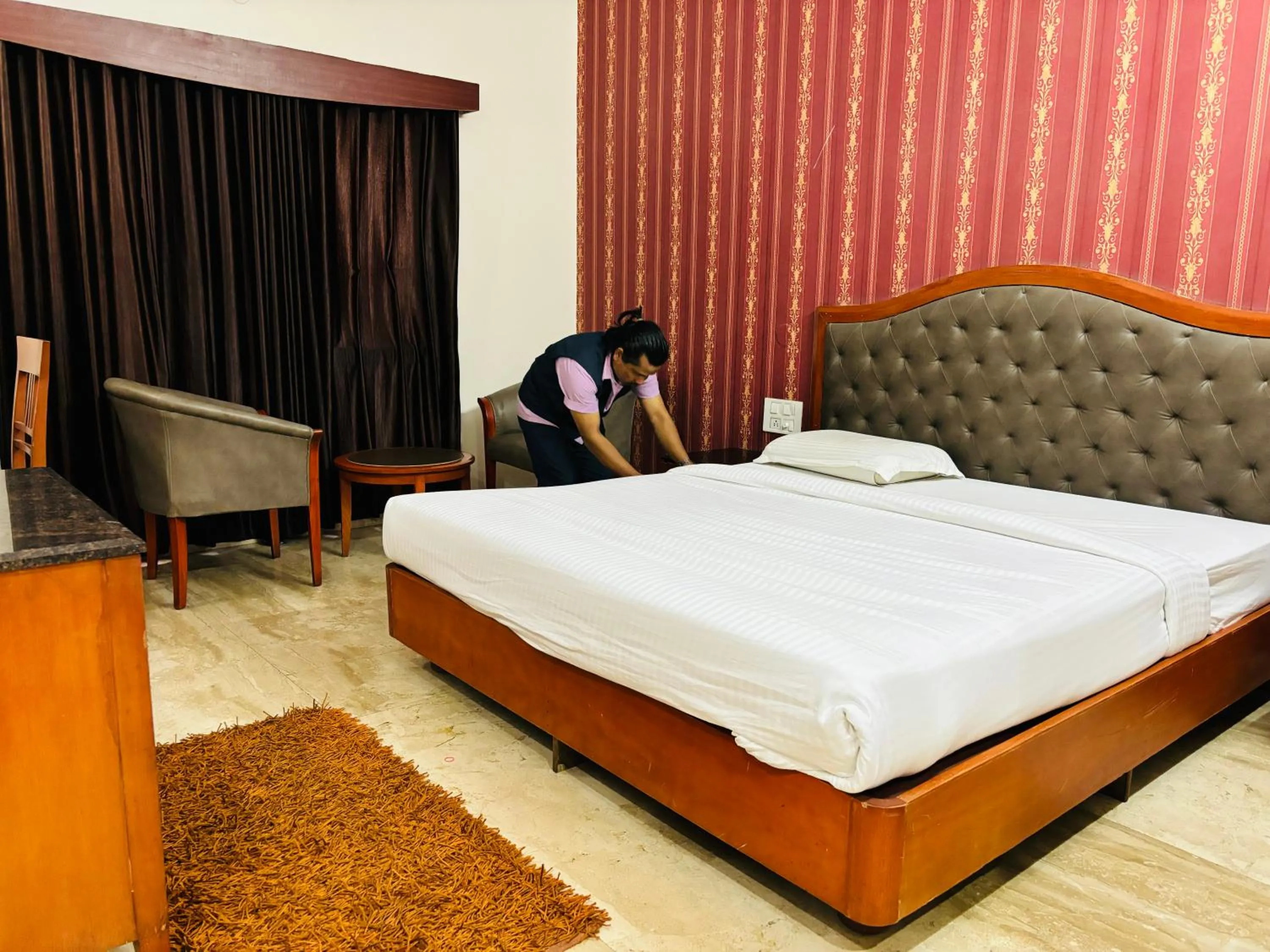 Bed in Hotel Chetan International