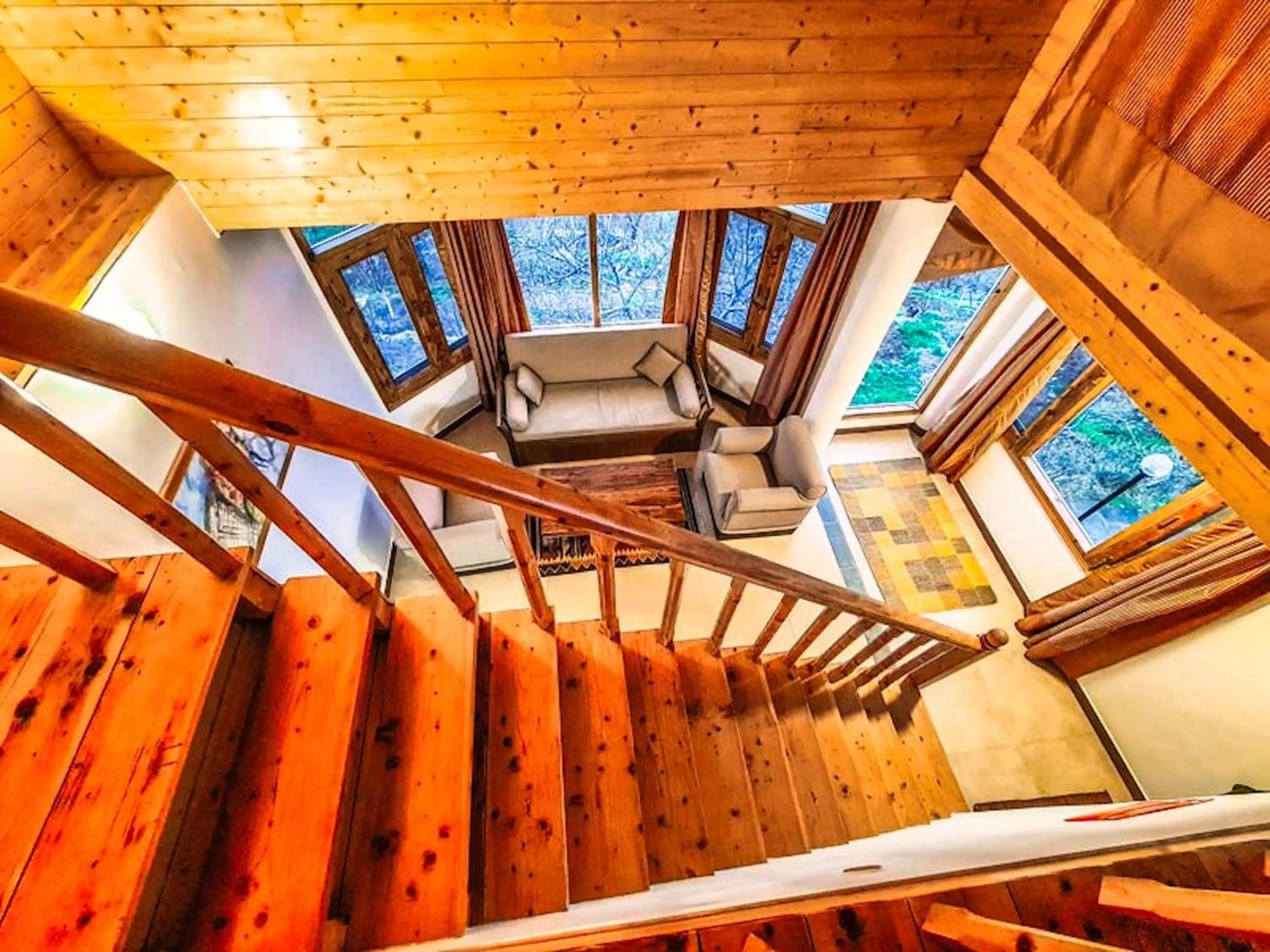 Living room in Banjara Orchard Retreat Thanedar