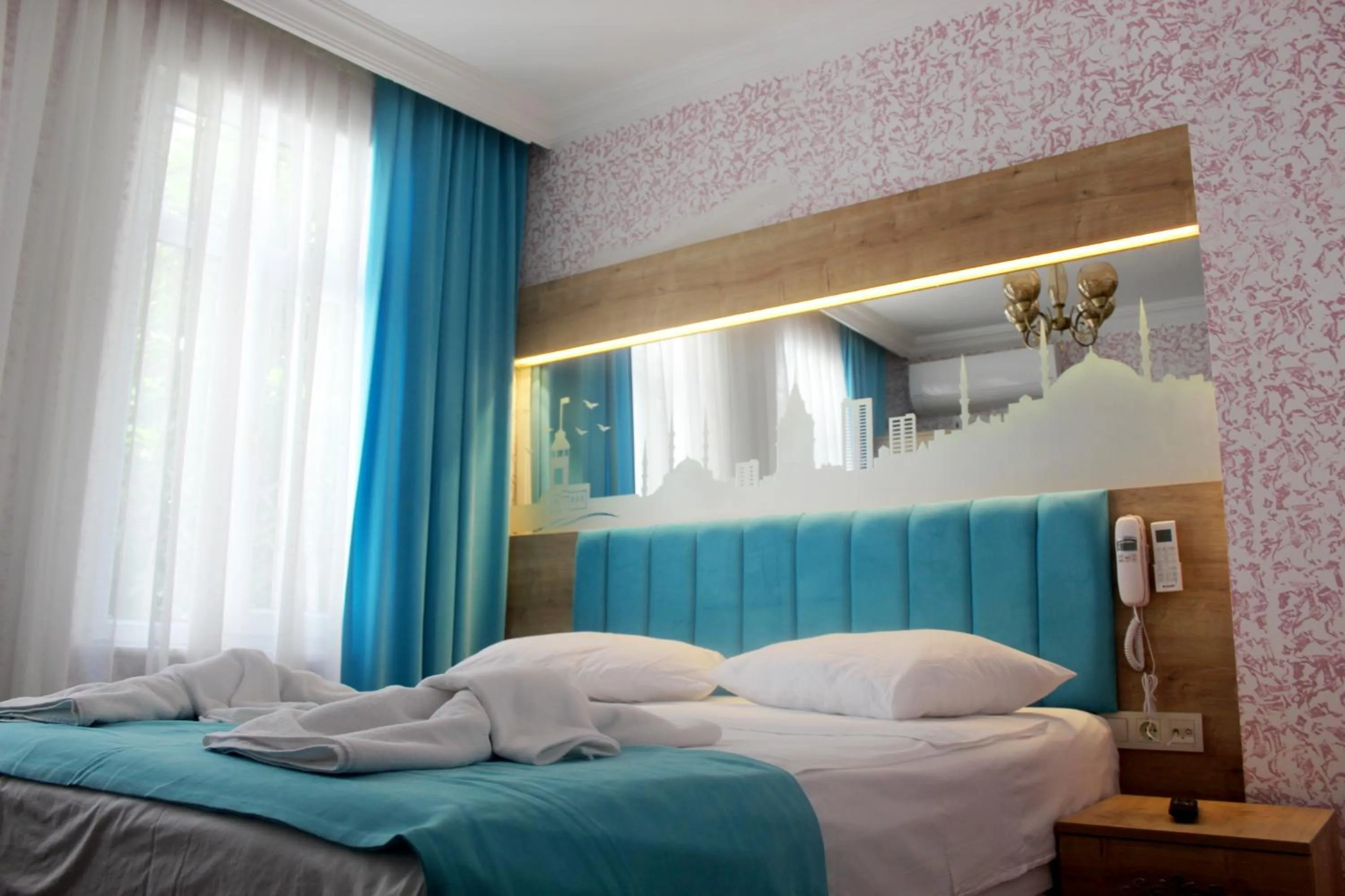 Bed in Hotel Megaron