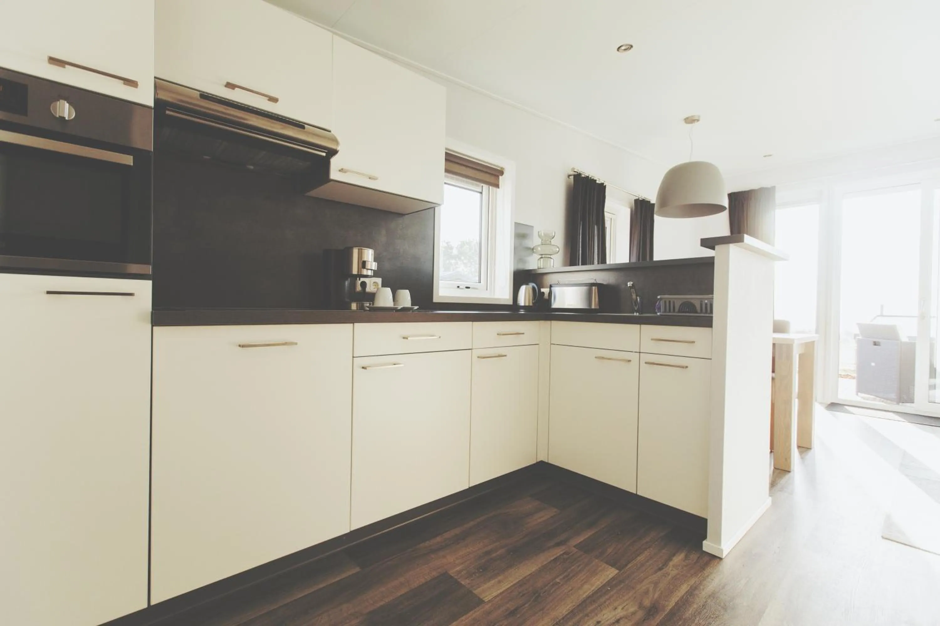 Kitchen or kitchenette in Lodgepark Goitzsche GmbH