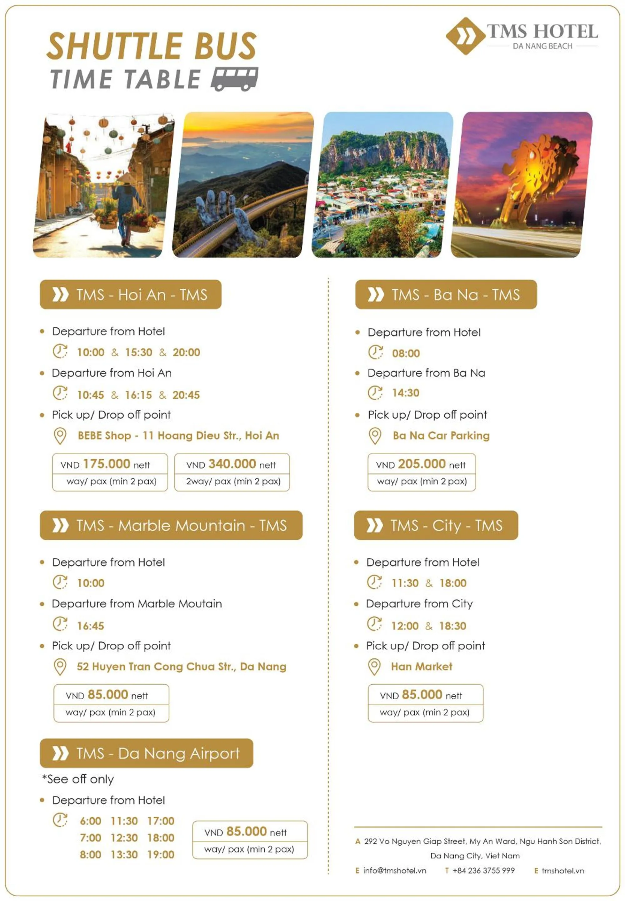 shuttle in TMS Hotel Da Nang Beach