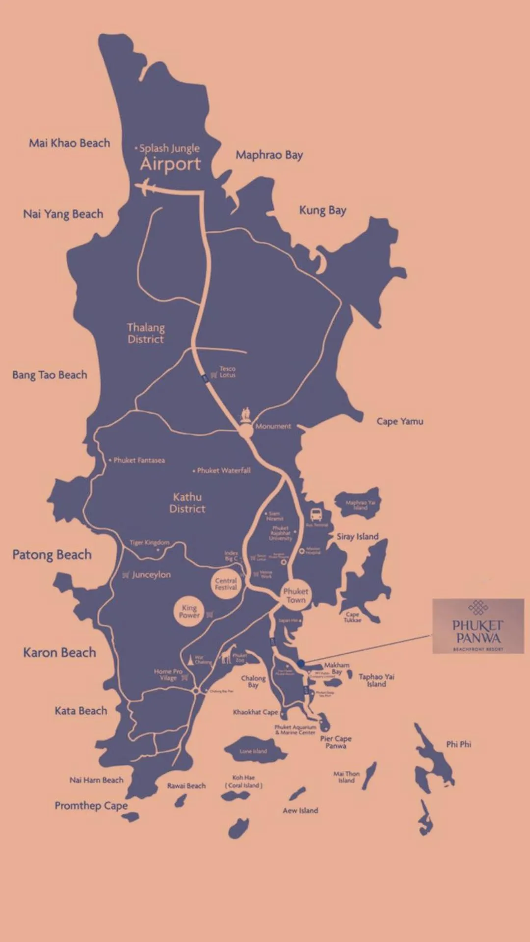 Location, Bird's-eye View in Phuket Panwa Beachfront Resort