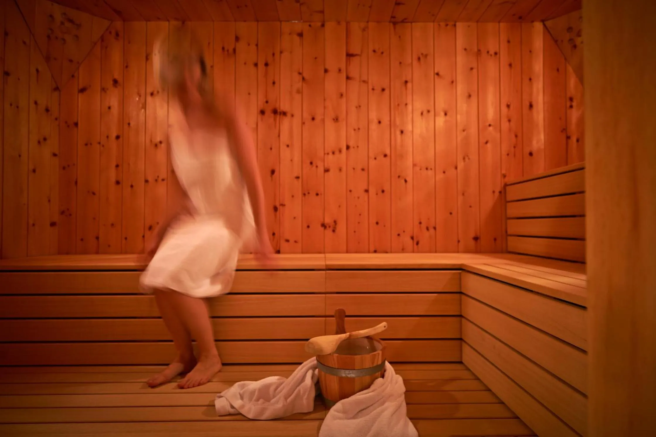 Sauna in Chalet Grumer Suites&Spa