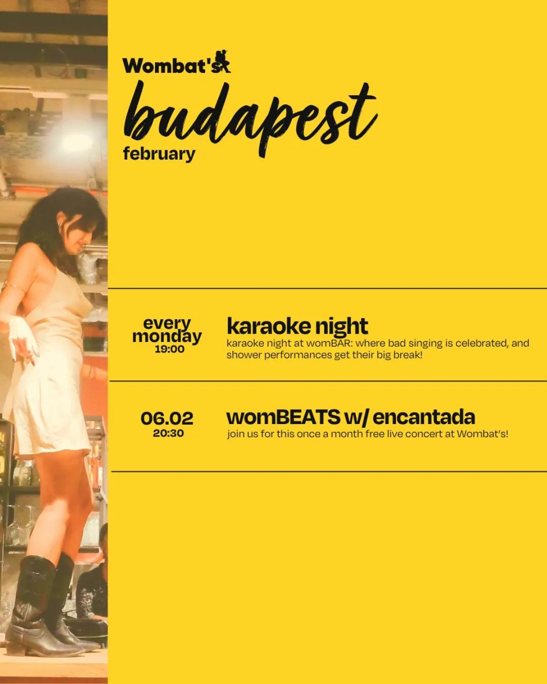 Evening entertainment in Wombat's City Hostel Budapest