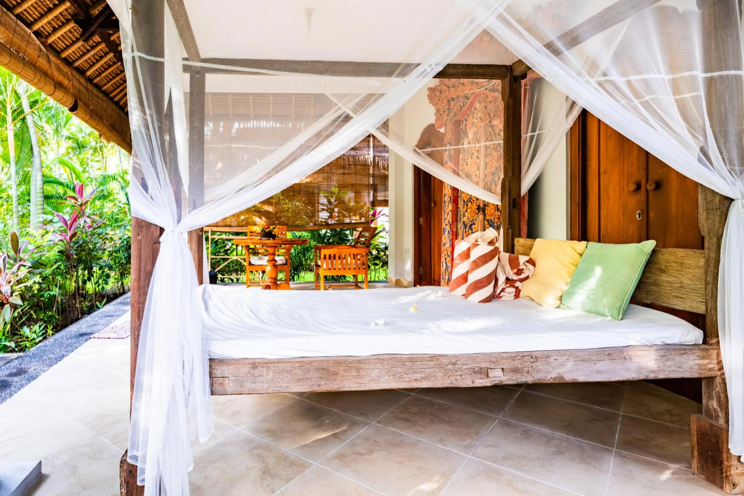 Patio, Bed in Taman Selini Wahana Beach Resort