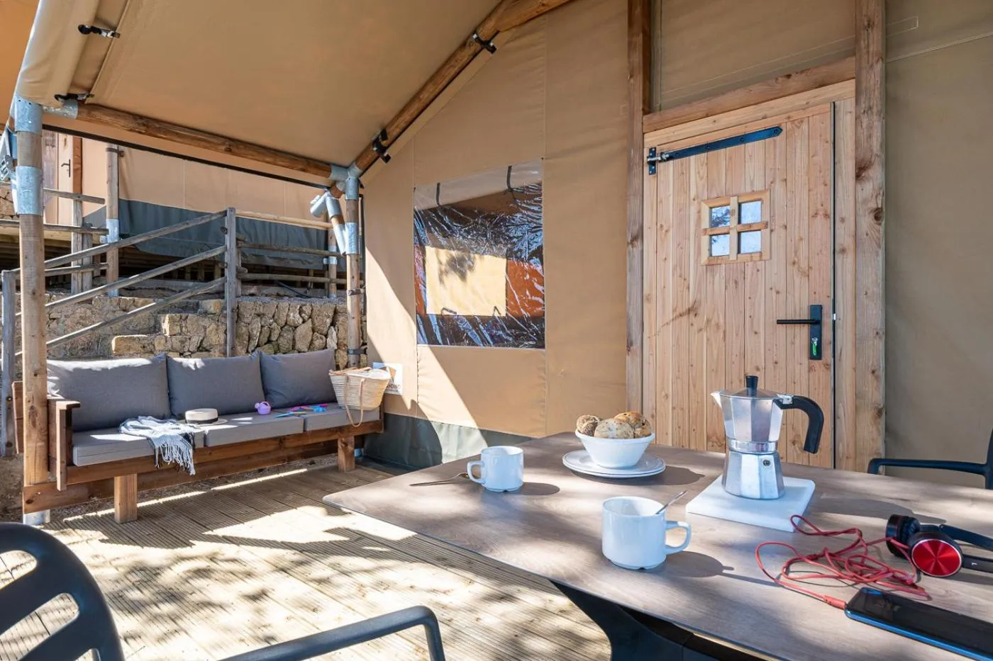 Balcony/Terrace in Camping Estival Torre de la Mora