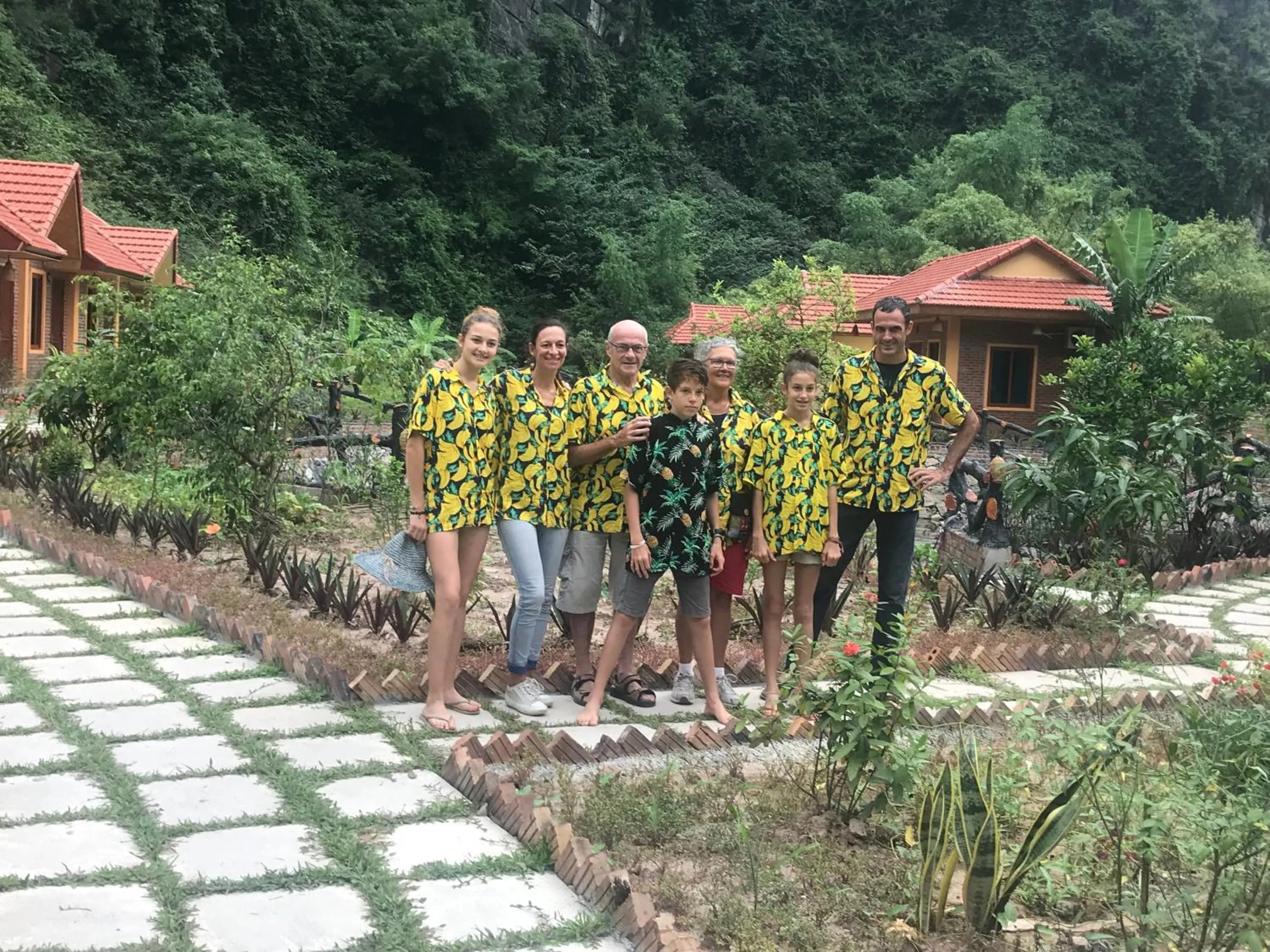 Family in An Ngoc Tam Coc Bungalow