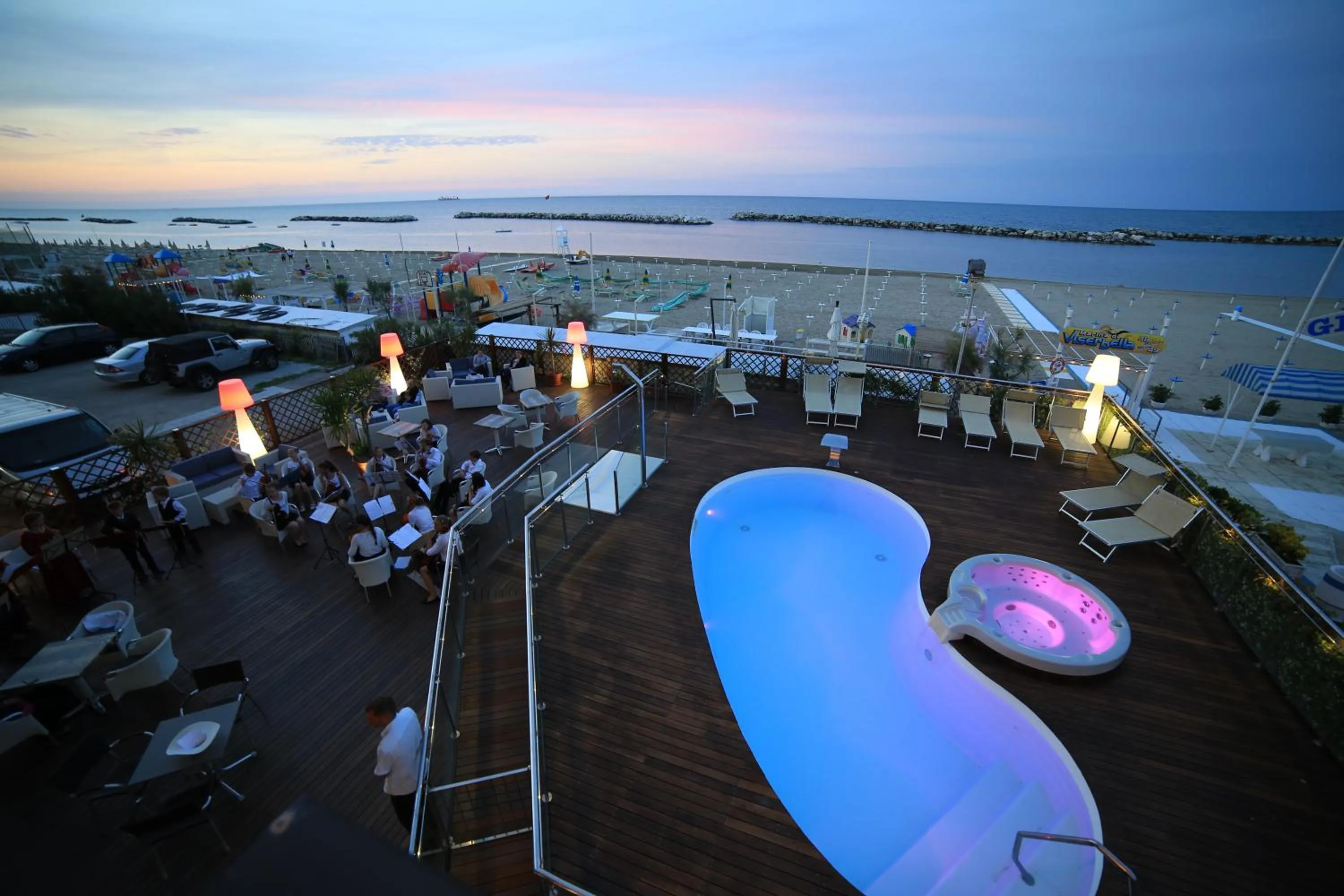 Pool view in Hotel Baia
