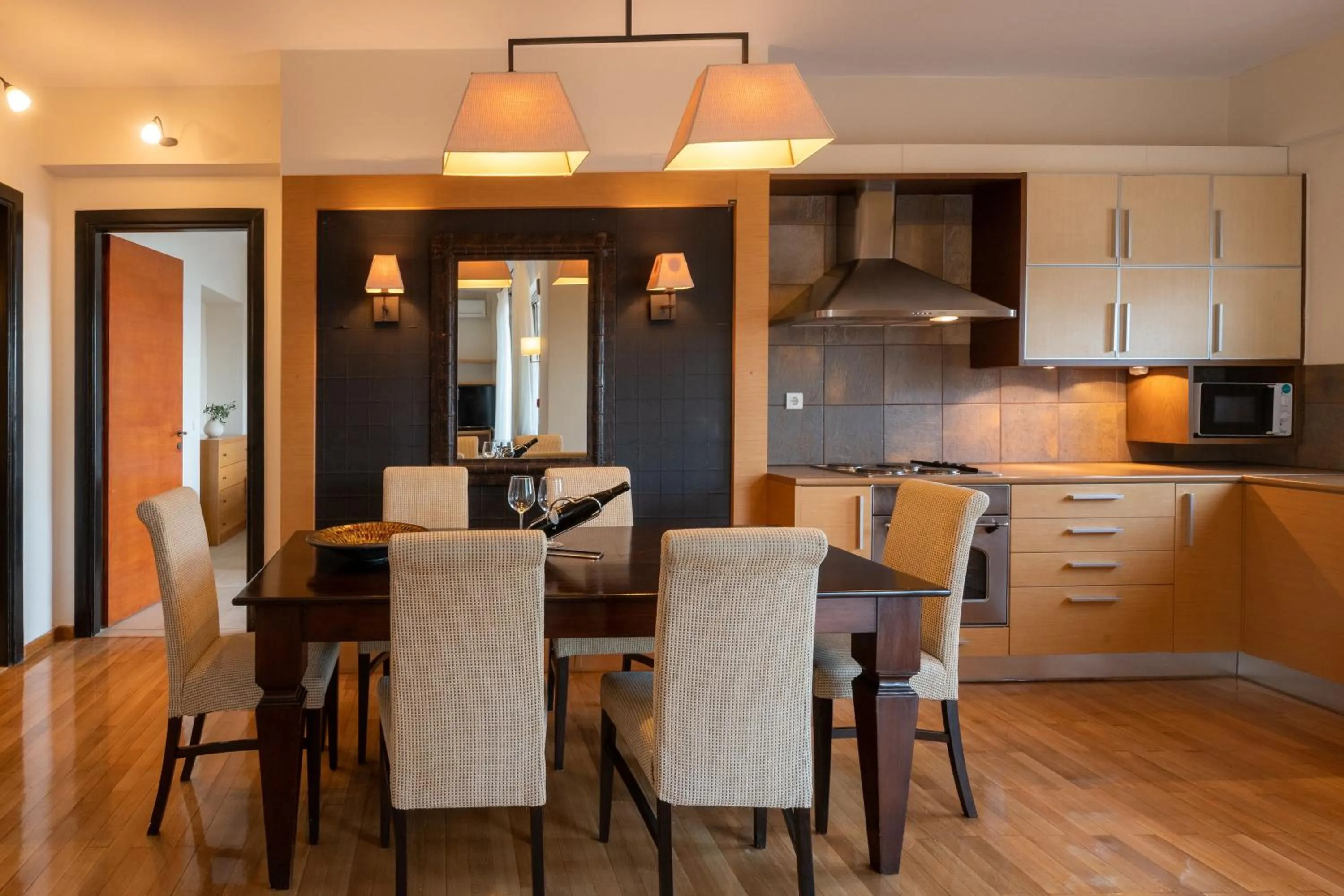 kitchen in Pleiades Luxurious Villas