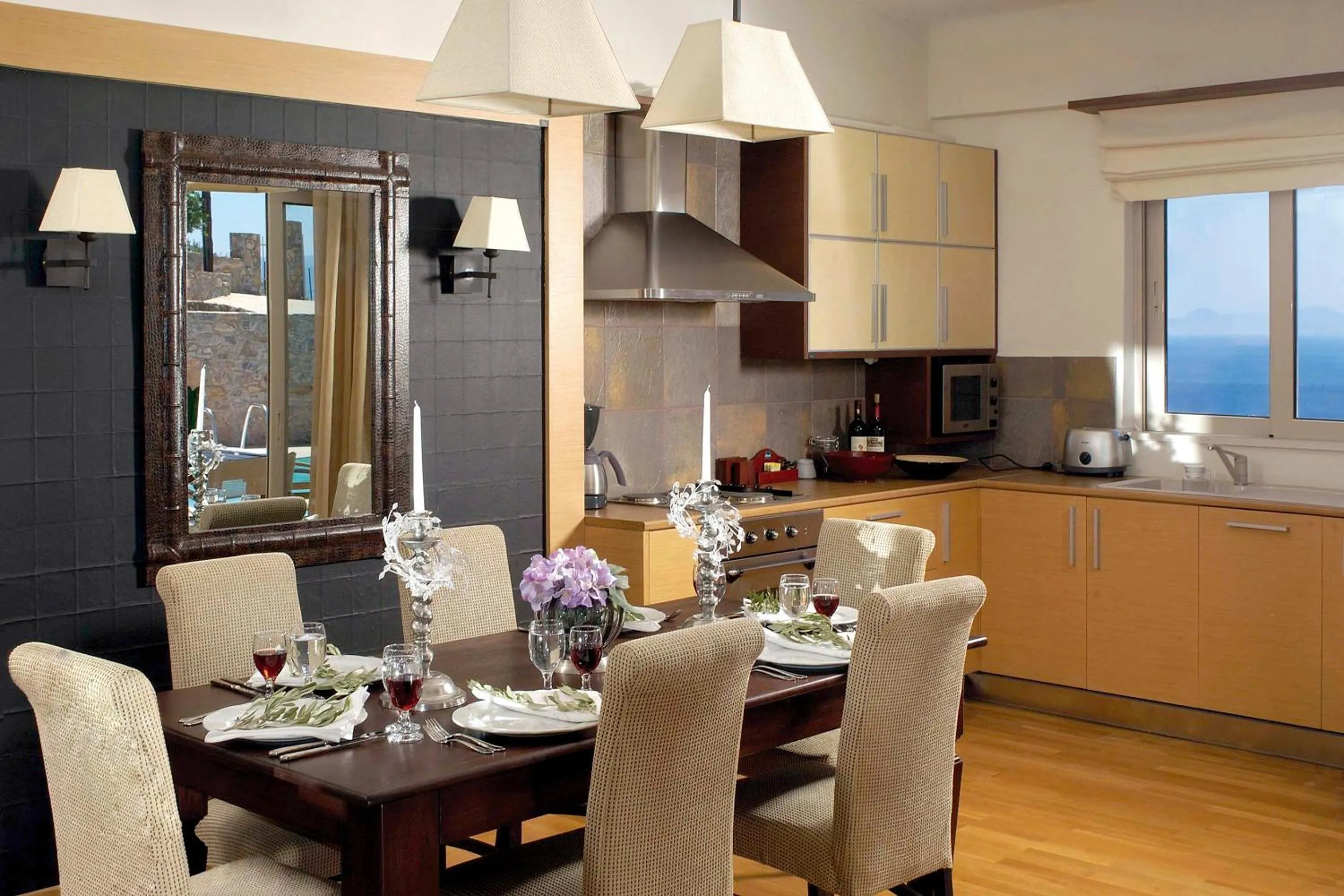 kitchen in Pleiades Luxurious Villas