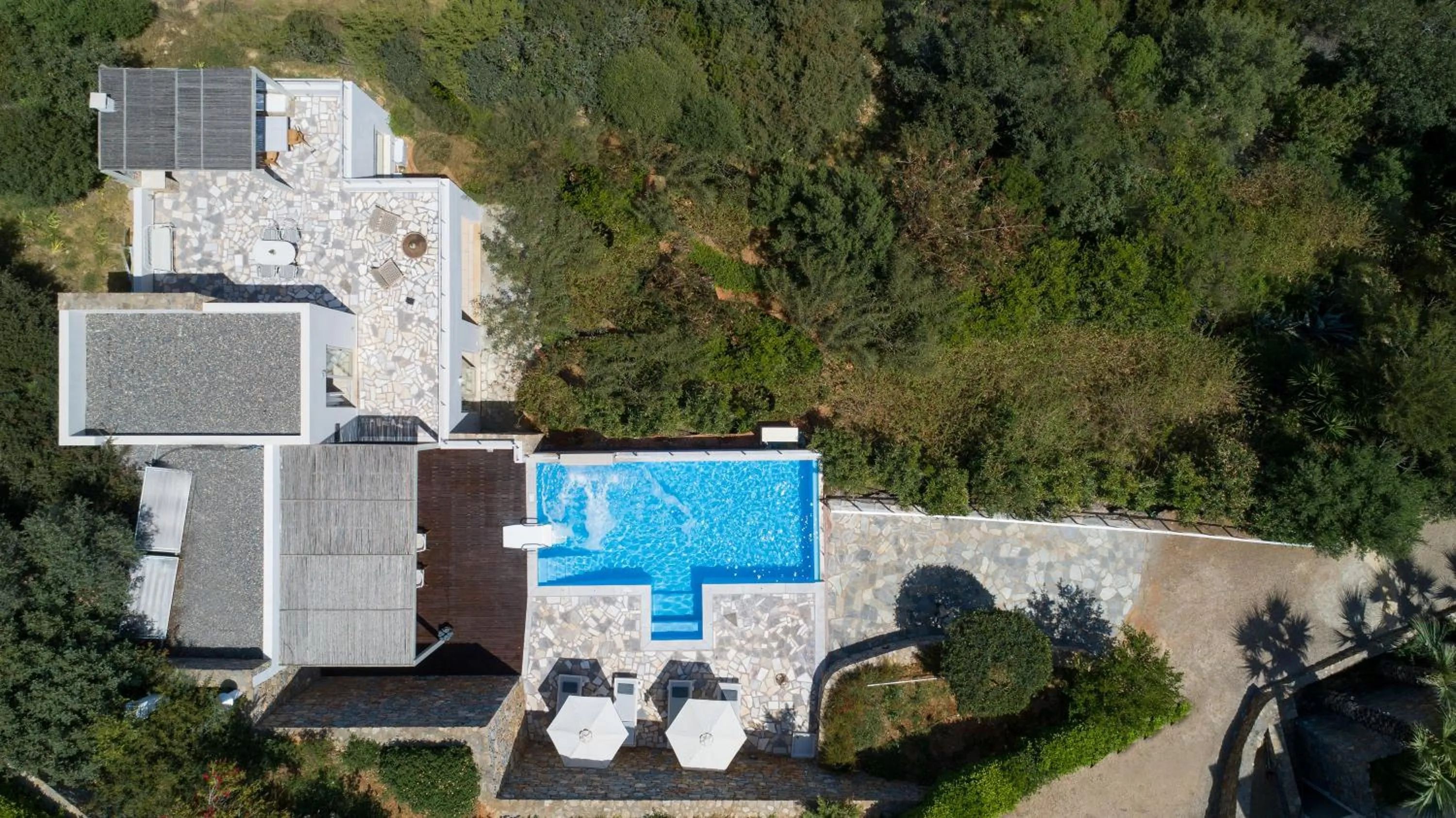 Bird's eye view in Pleiades Luxurious Villas