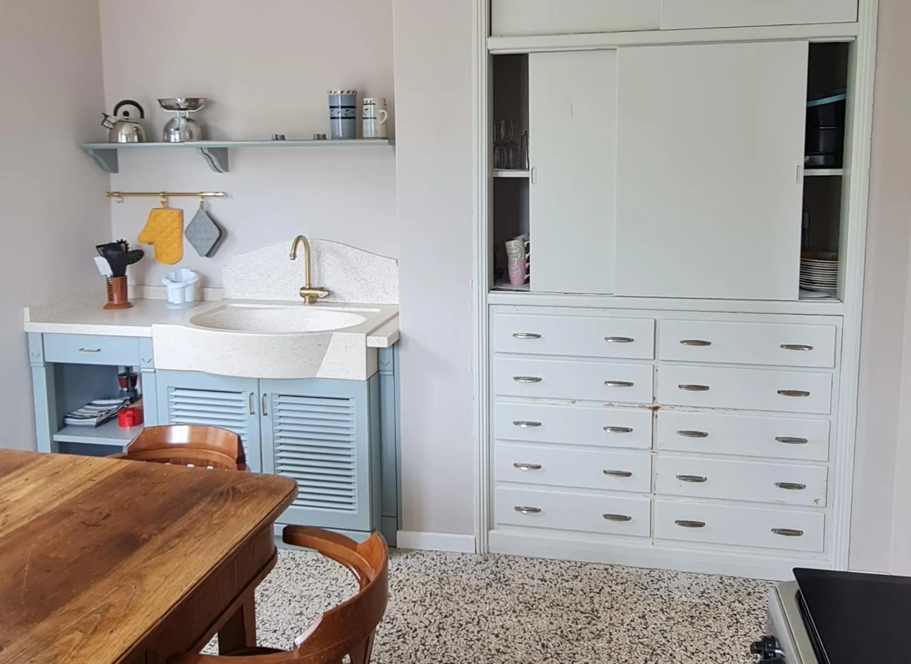 Kitchen or kitchenette in Hotel Gallo